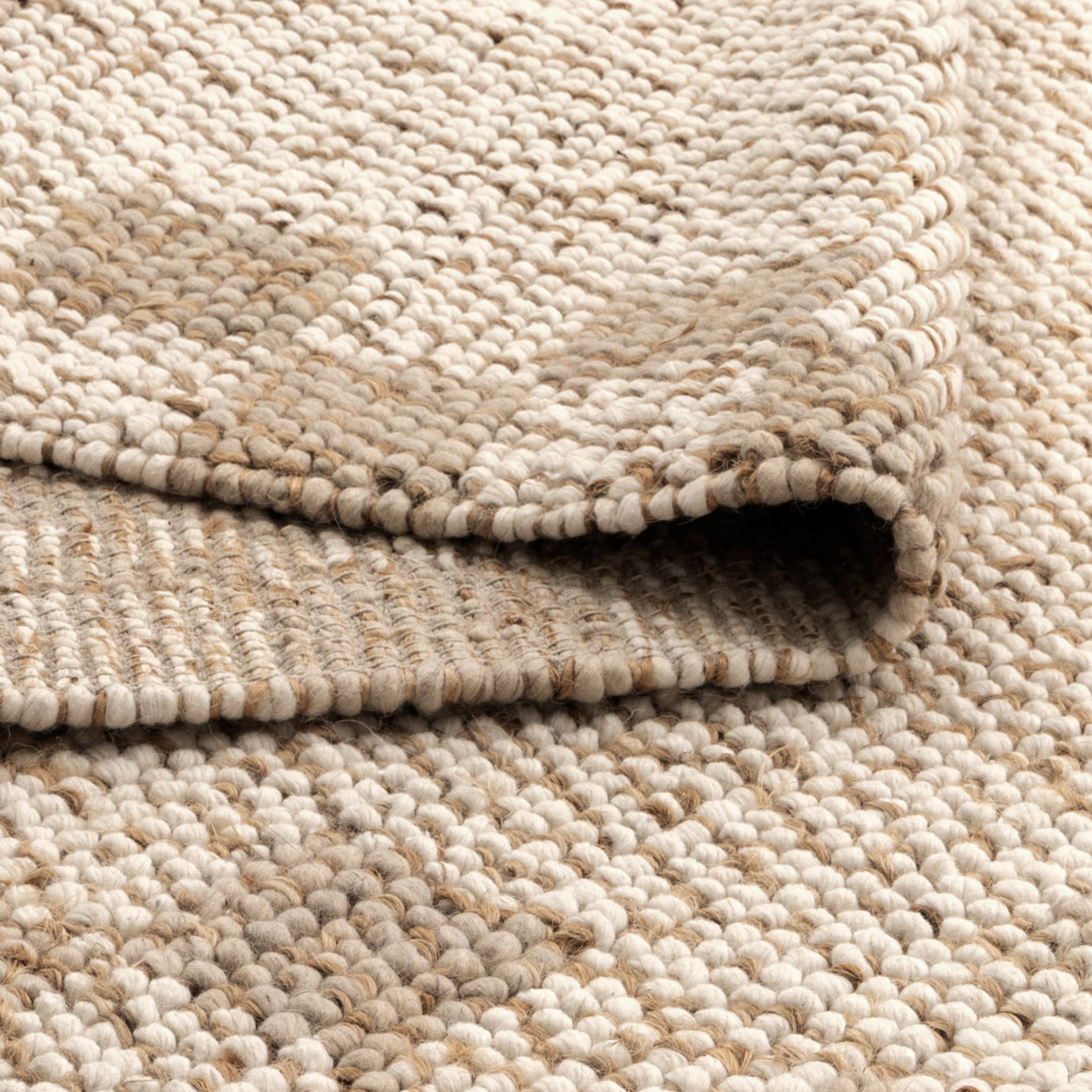 DreamWeaver Terra Jute and Wool Rug, Cream Beige