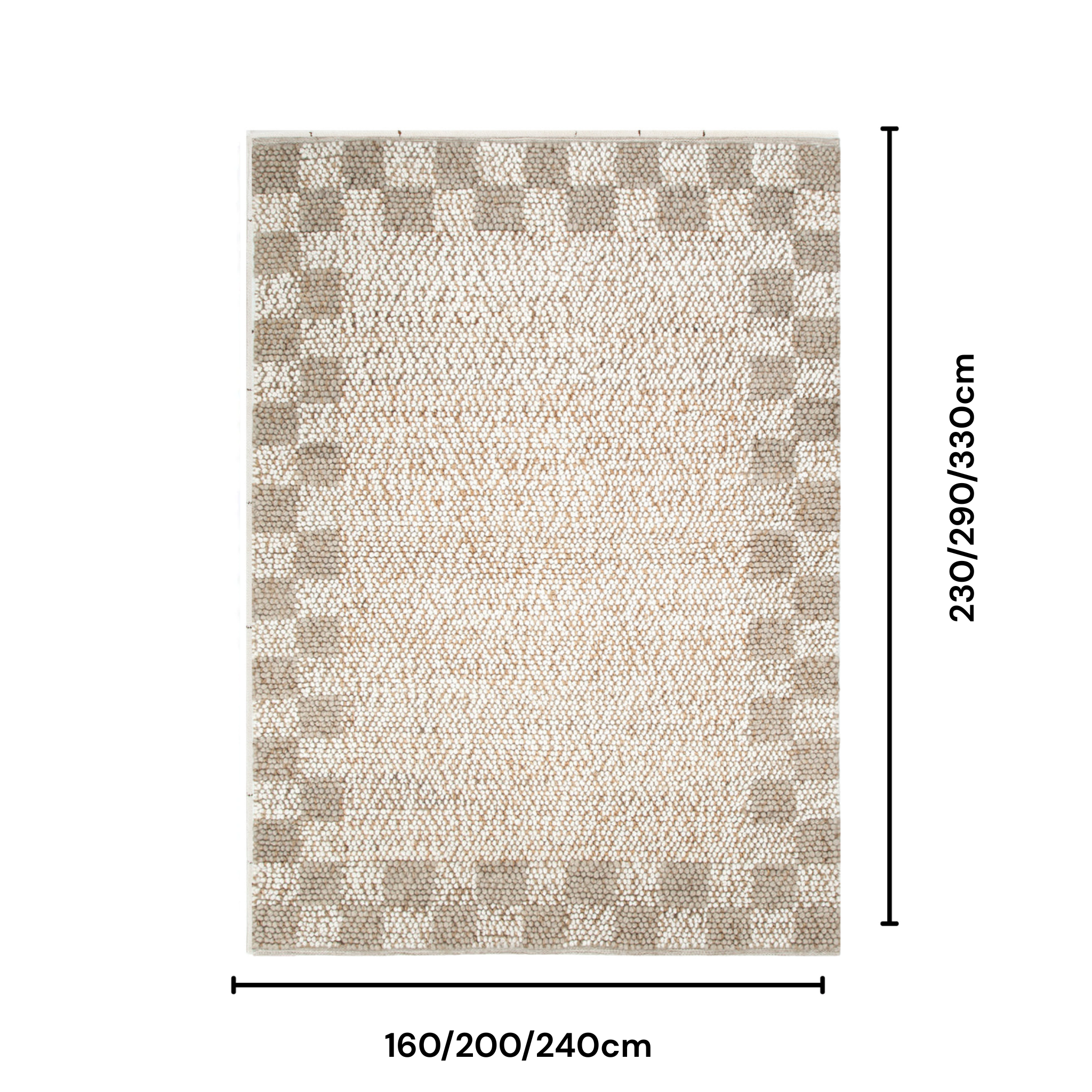 DreamWeaver Terra Jute and Wool Rug, Cream Beige