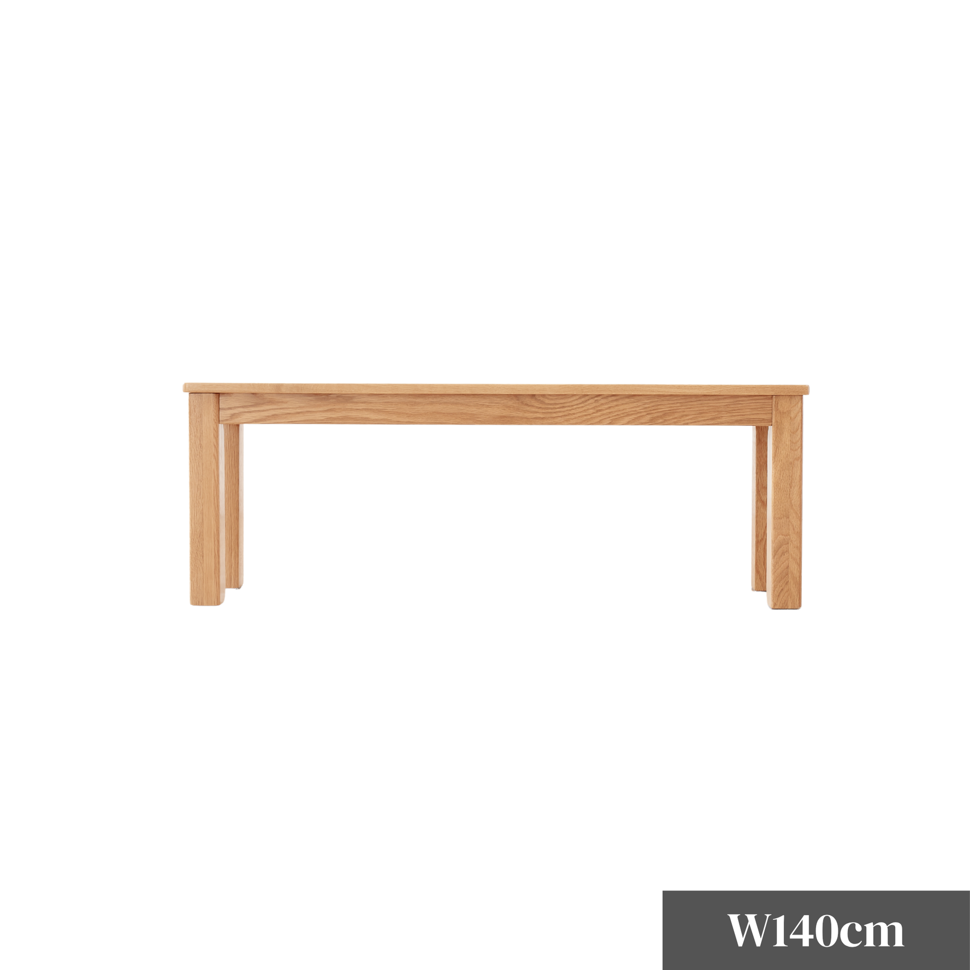 Solidwood Kano Dining Bench, W140cm, Oak