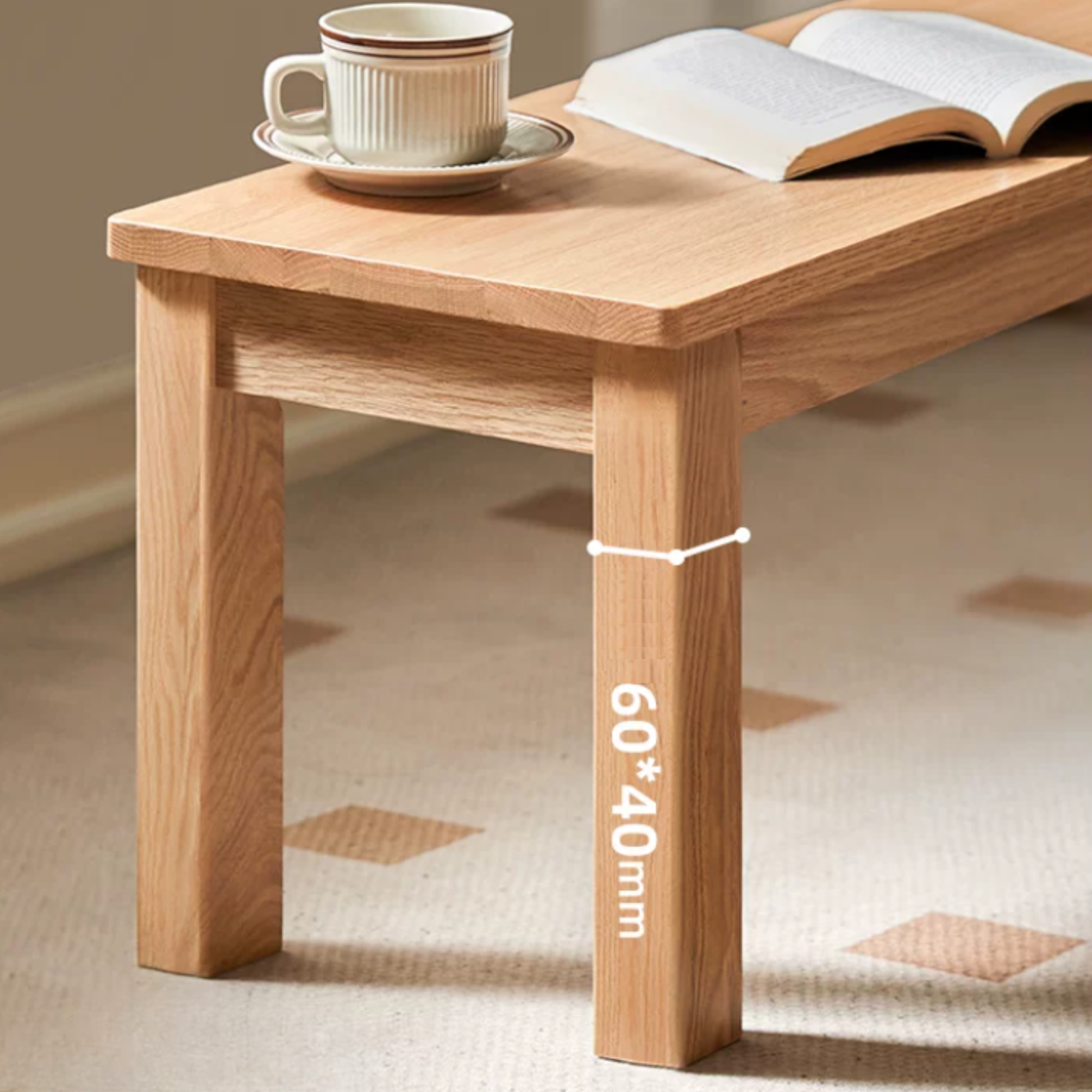 Solidwood Kano Dining Bench, W140cm, Oak