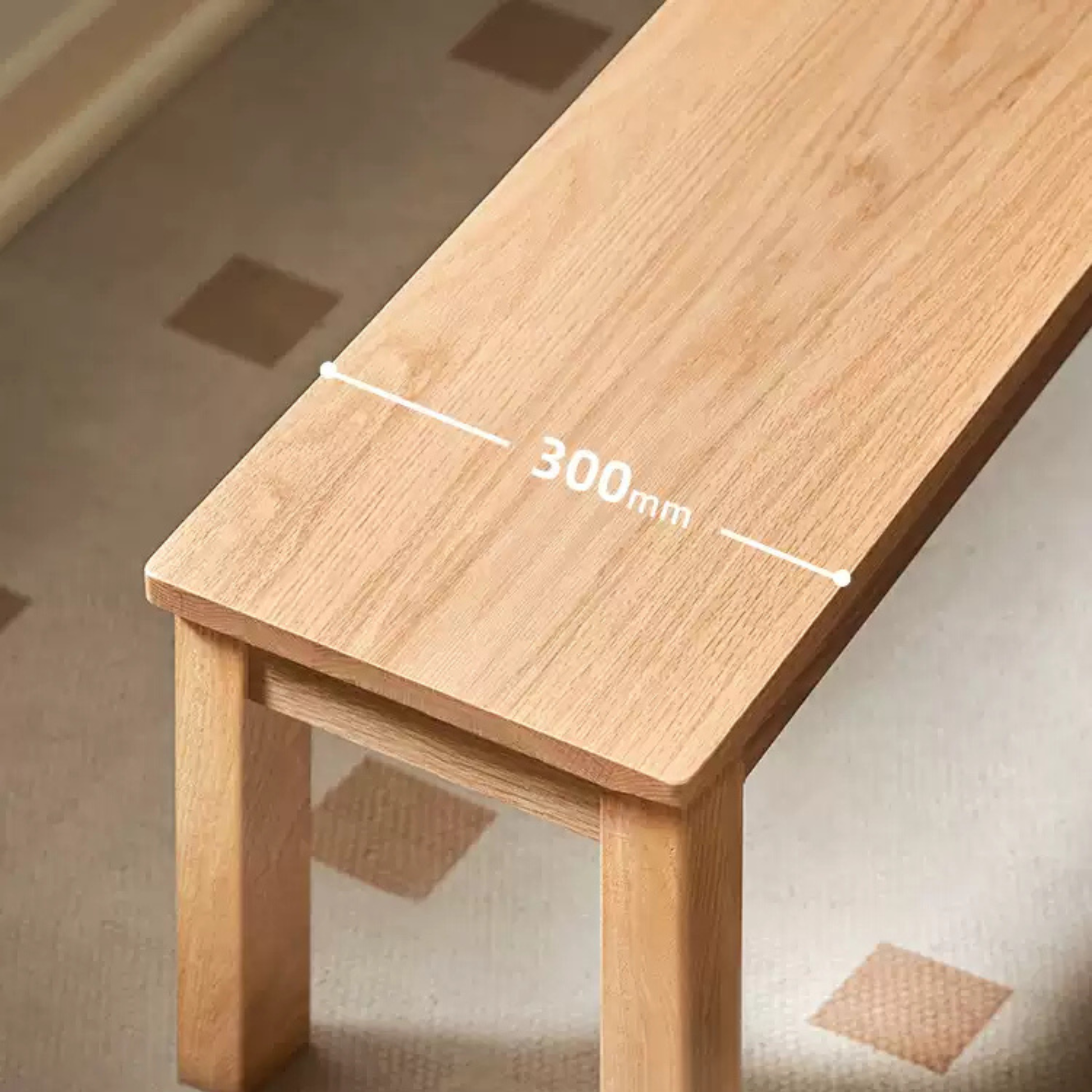 Solidwood Kano Dining Bench, W160cm, Oak