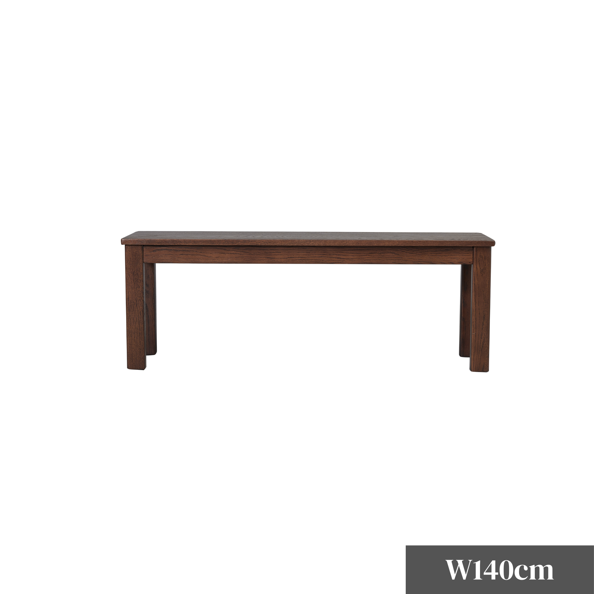 Solidwood Kano Dining Bench, W160cm, Walnut Oak
