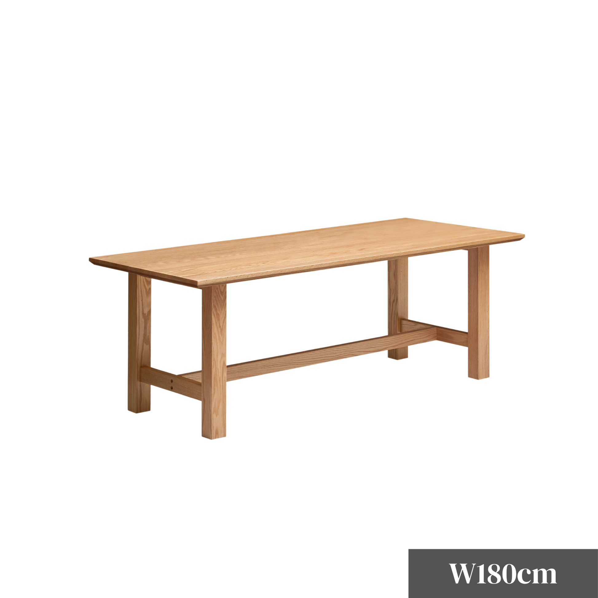 Solidwood Radiant 6-Seater Dining Table, Oak, Natural Wood