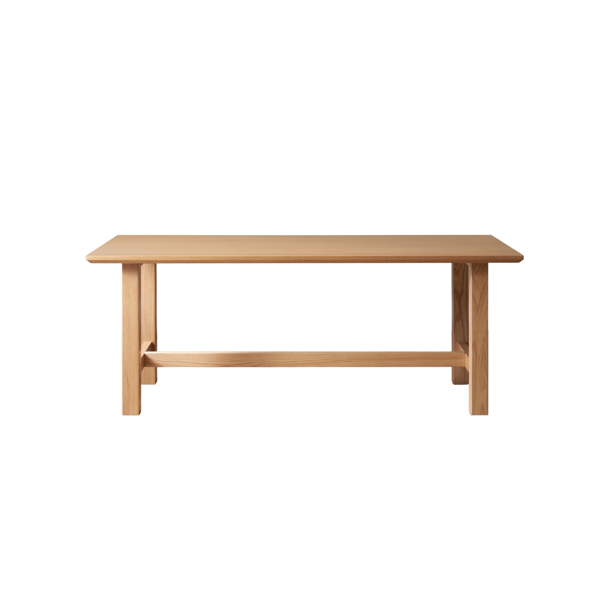 Solidwood Radiant 6-Seater Dining Table, Oak, Natural Wood