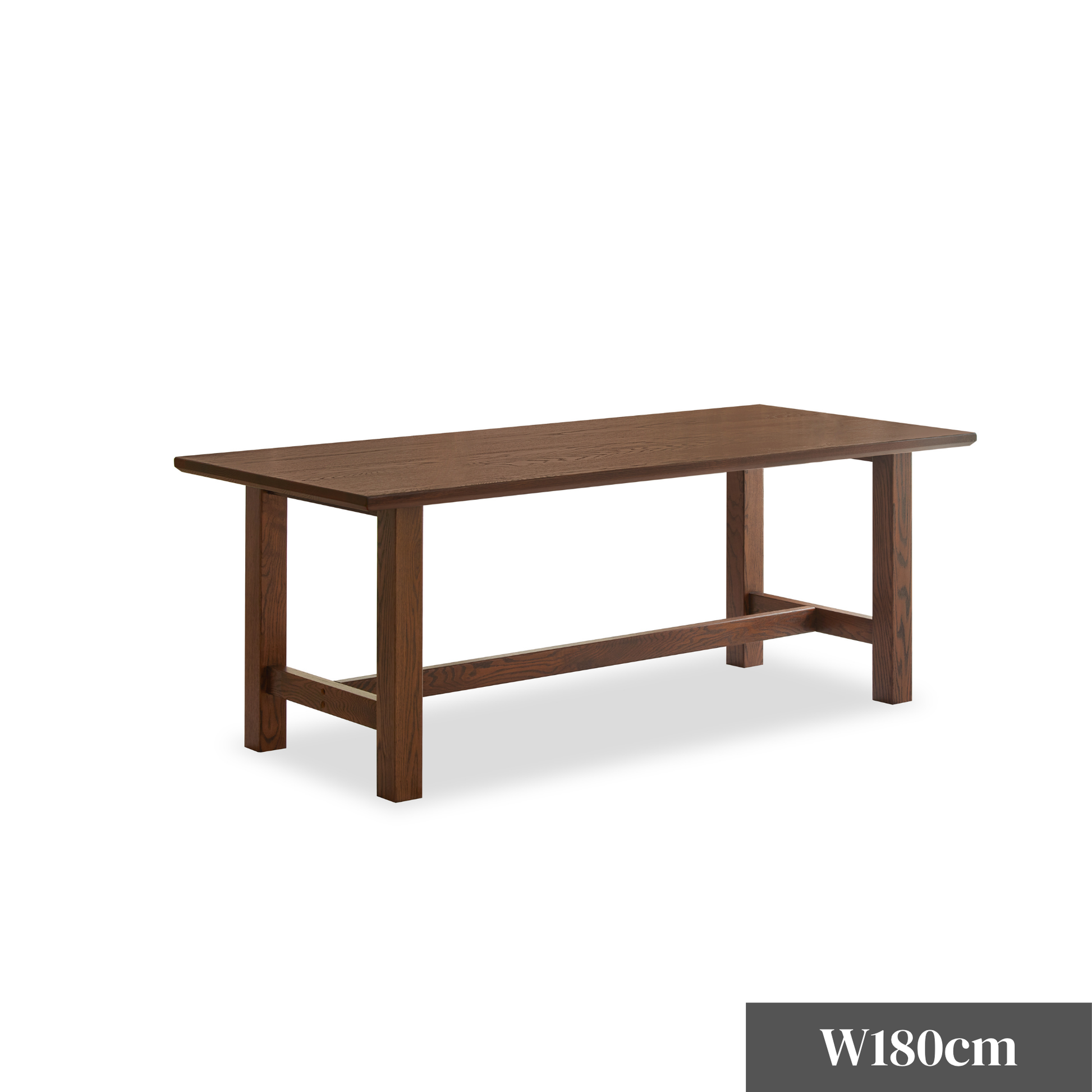 Solidwood Radiant 8-Seater Dining Table, Walnut Oak, Dark Wood
