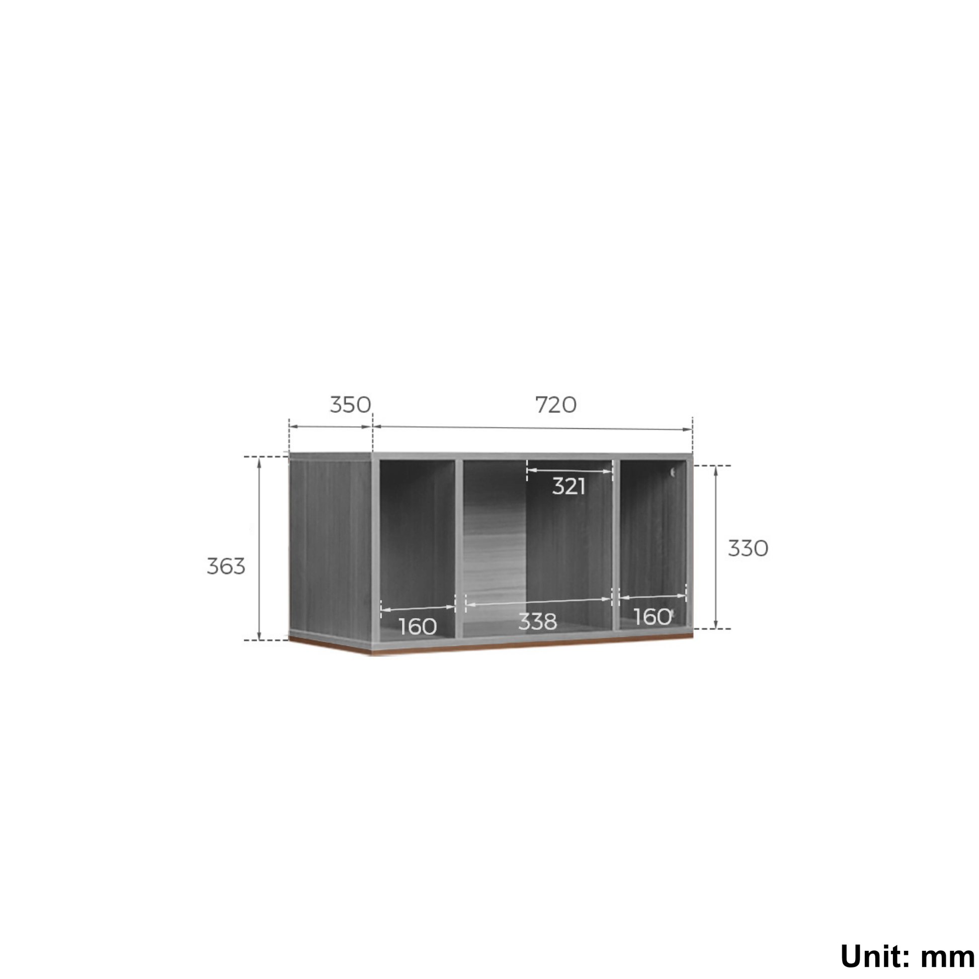 Linspire Forma Shelf Module, Natural Wood