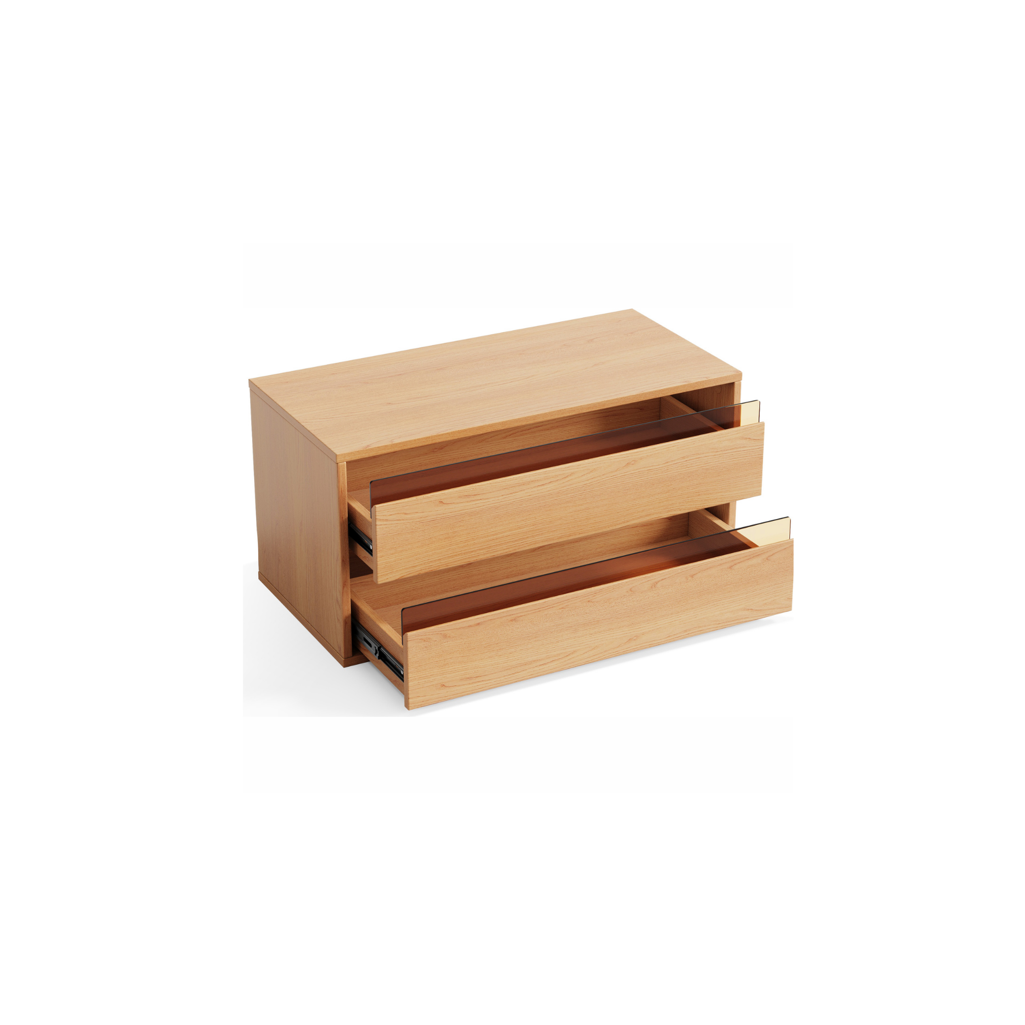 Linspire Forma 2 Drawers Module, Natural Wood