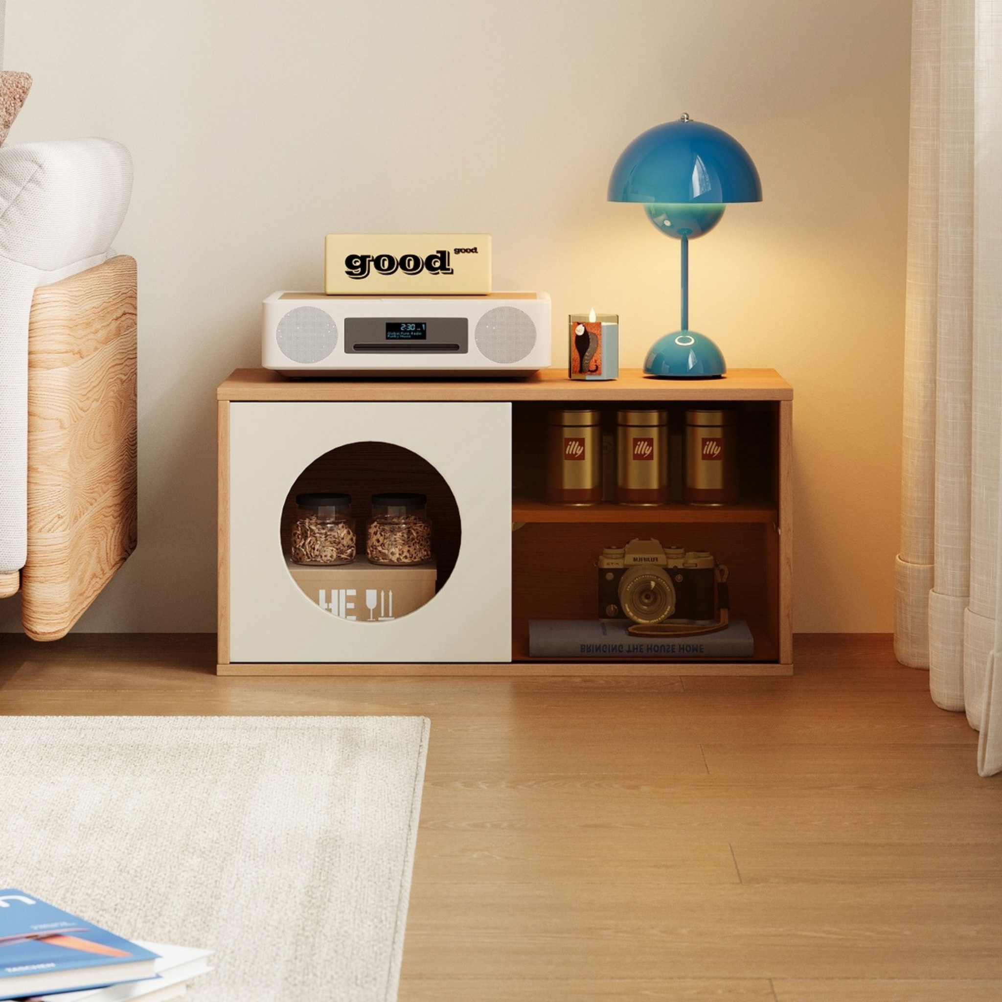 Linspire Forma Sliding Door Module, Natural Wood