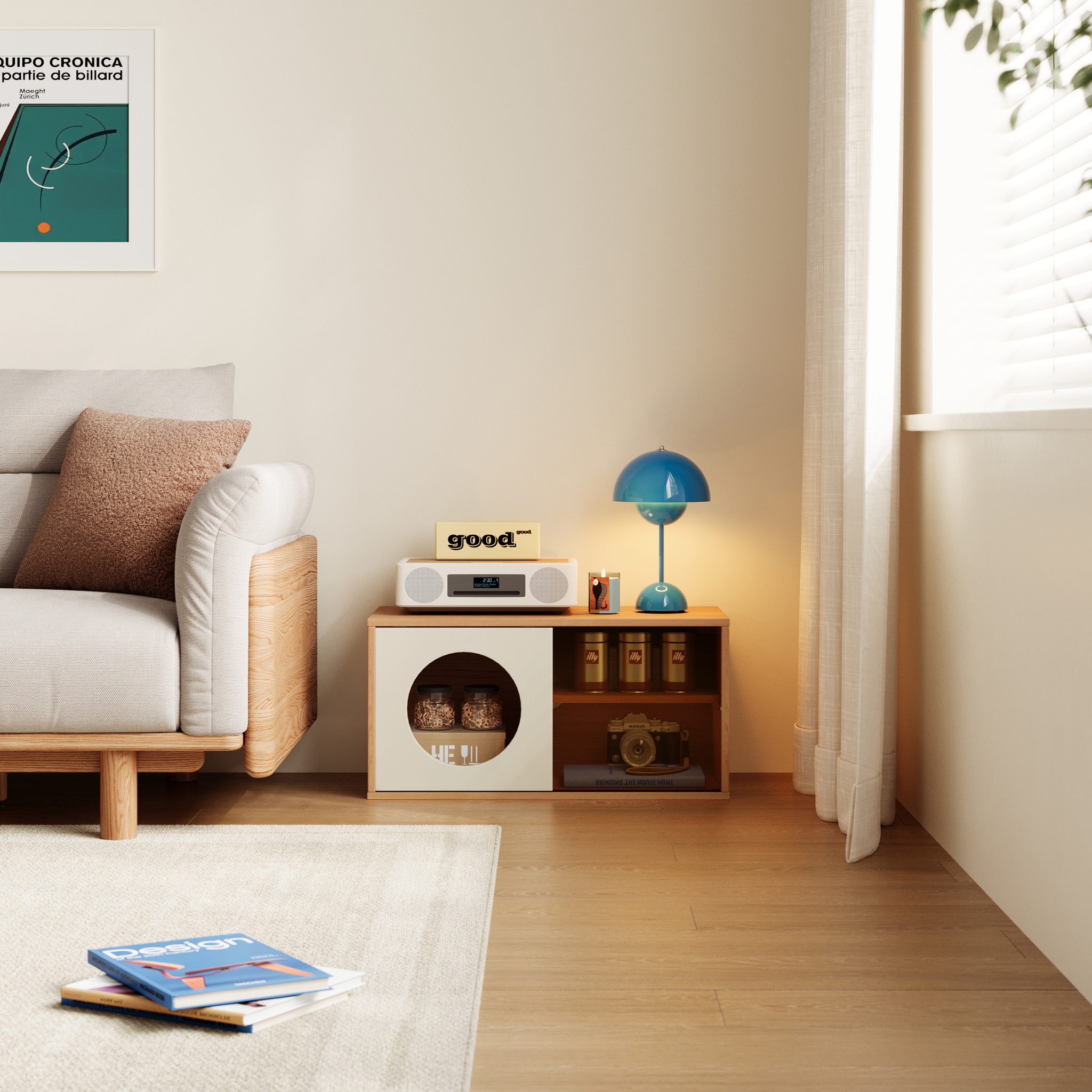 Linspire Forma Sliding Door Module, Natural Wood