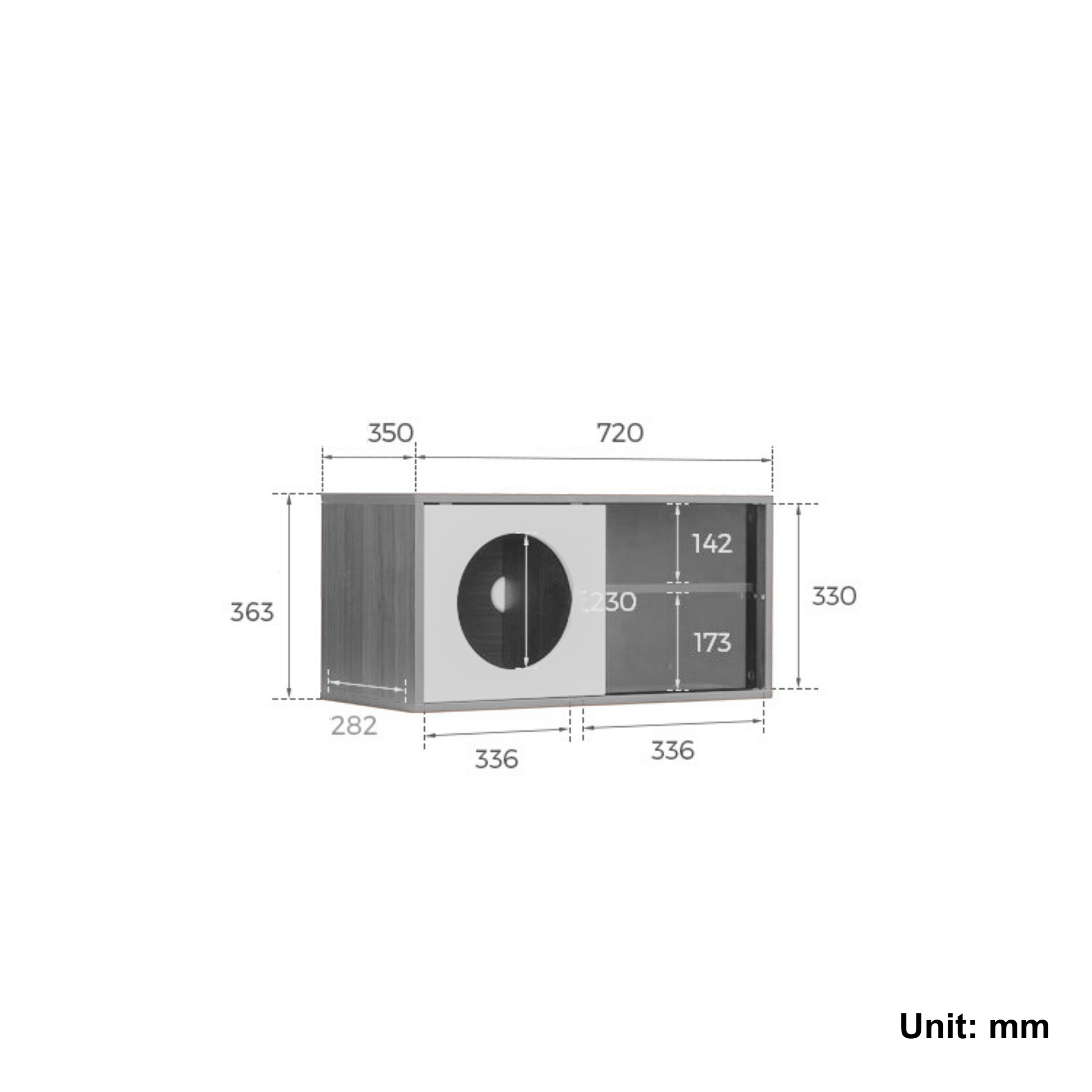 Linspire Forma Sliding Door Module, Dark Wood