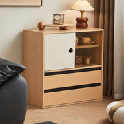 Linspire Forma Display Cabinet, Natural Wood