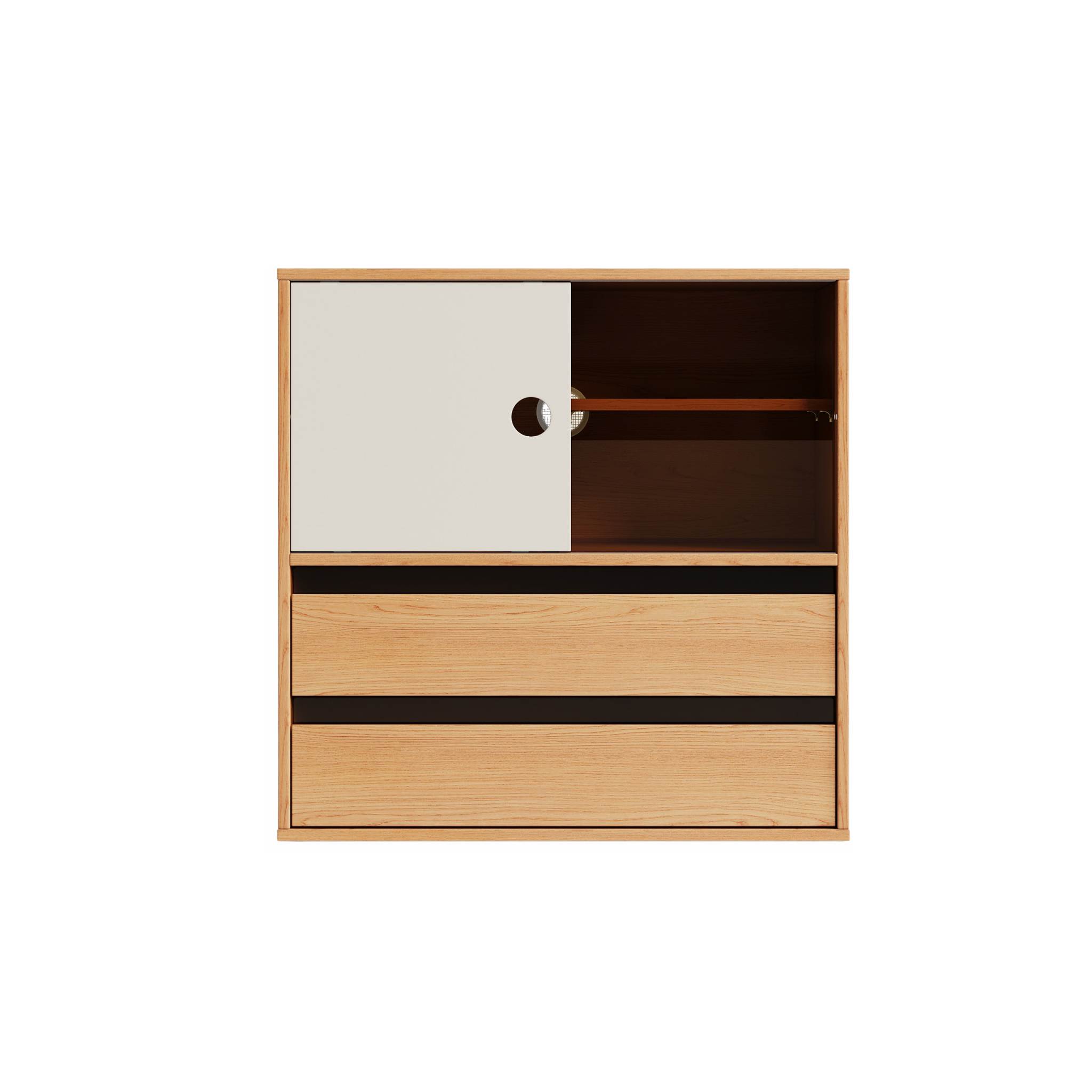 Linspire Forma Display Cabinet, Natural Wood