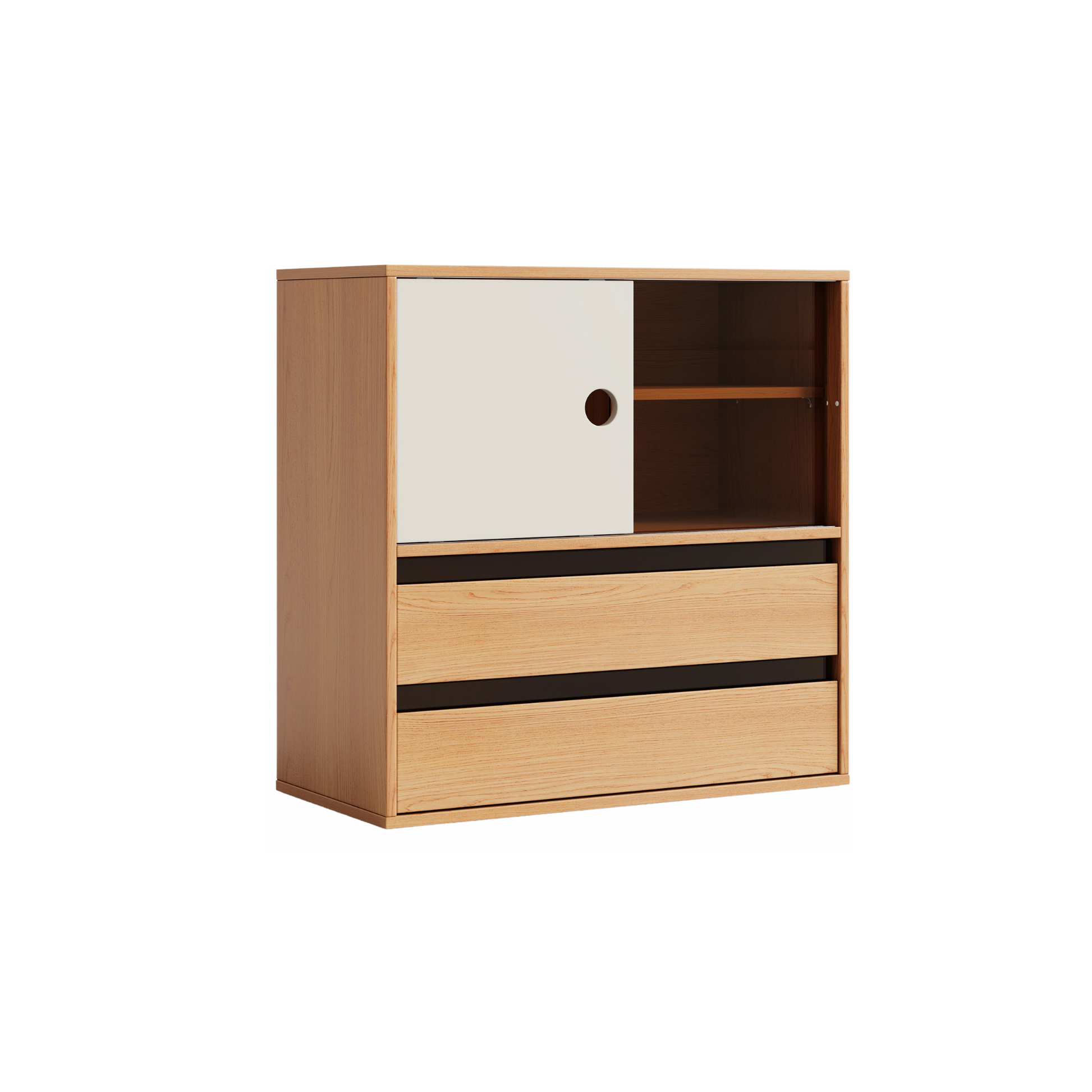 Linspire Forma Display Cabinet, Natural Wood