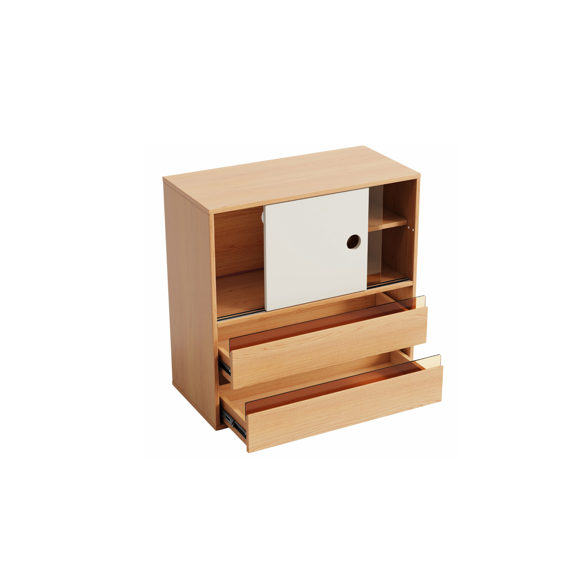 Linspire Forma Display Cabinet, Natural Wood