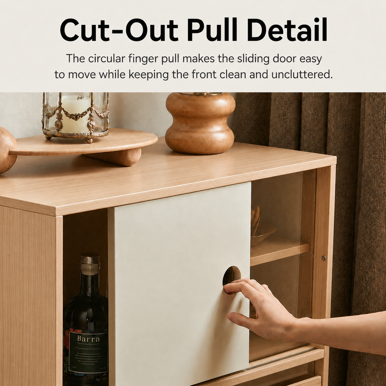 Linspire Forma Set of 3 Modular Display Cabinet, Natural Wood
