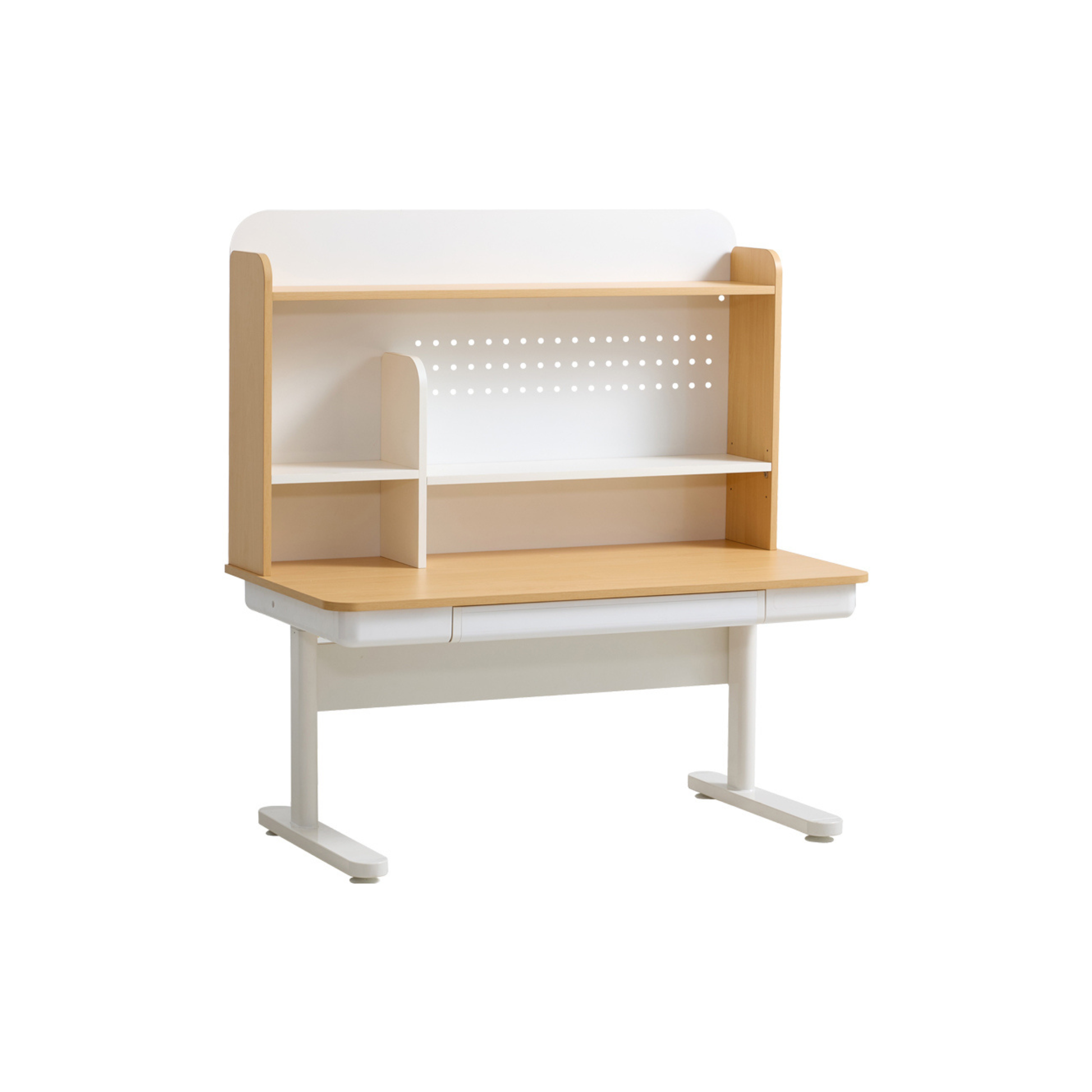 Linspire Bud Kids Desk, Natural Wood & Off-White