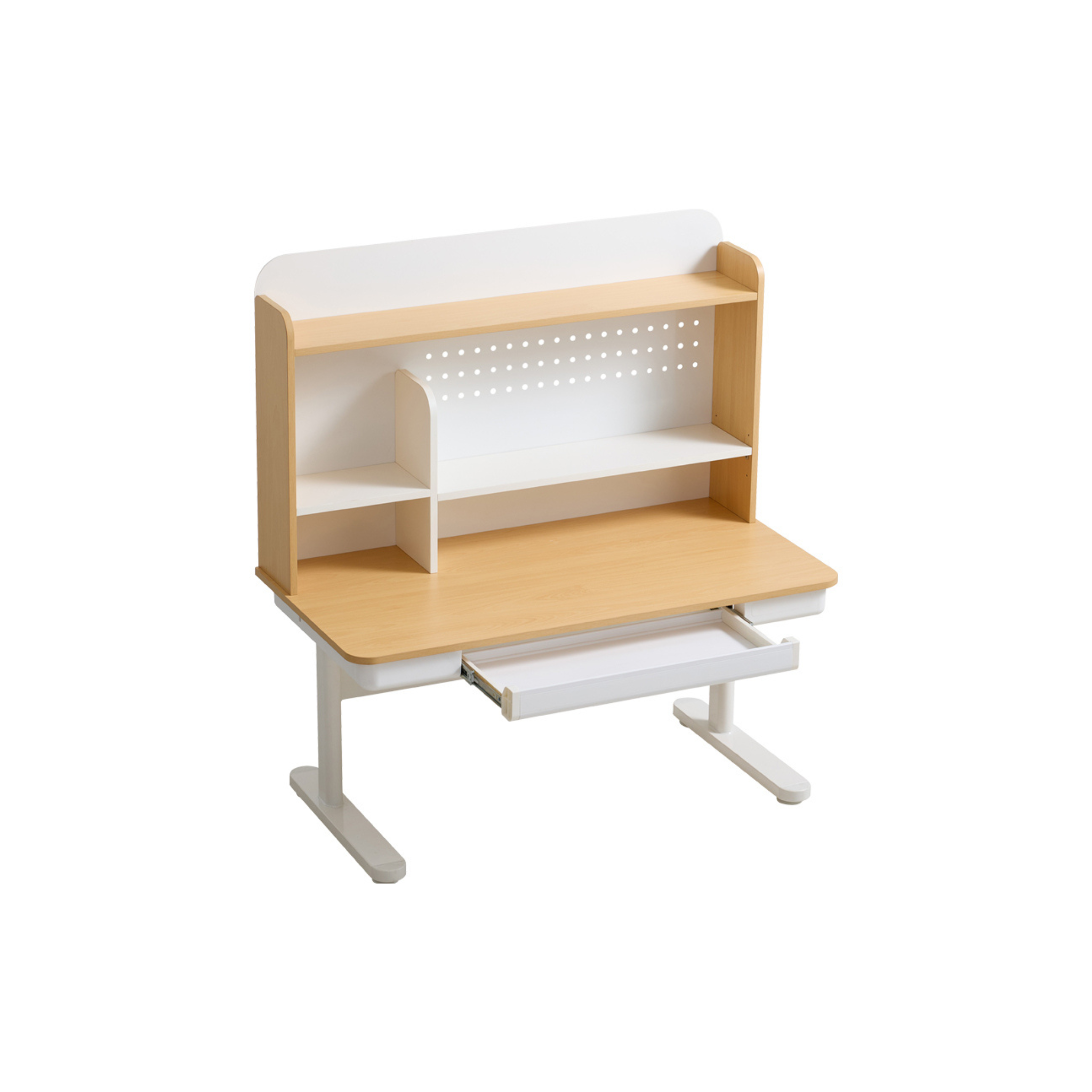 Linspire Bud Kids Desk, Natural Wood & Off-White