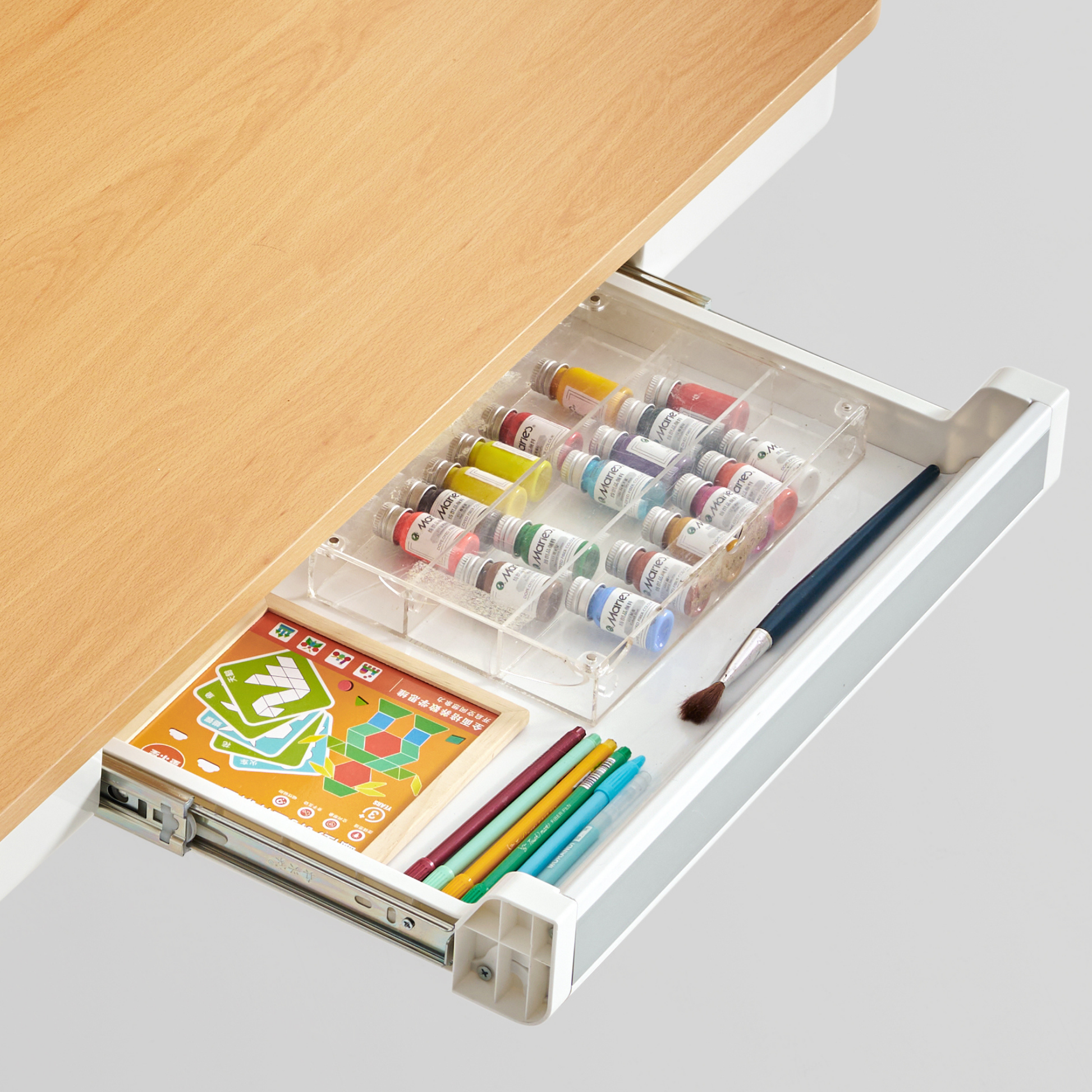Linspire Bud Kids Desk, Natural Wood & Off-White