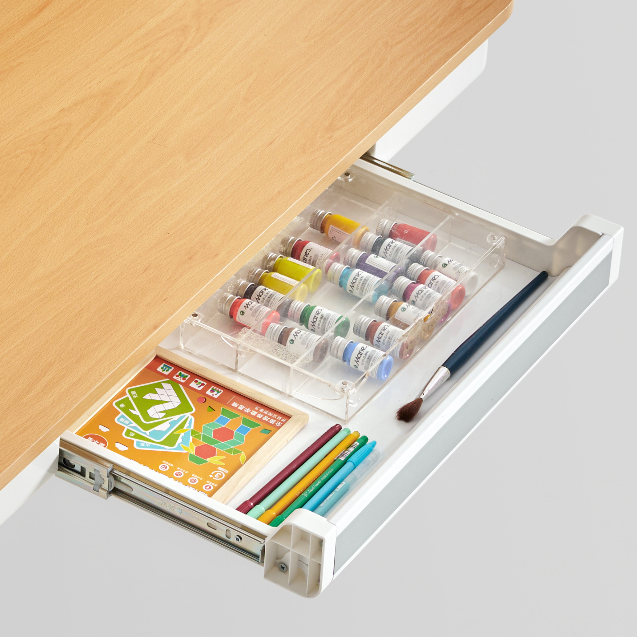 Linspire Bud Kids Desk, Natural Wood & Off-White