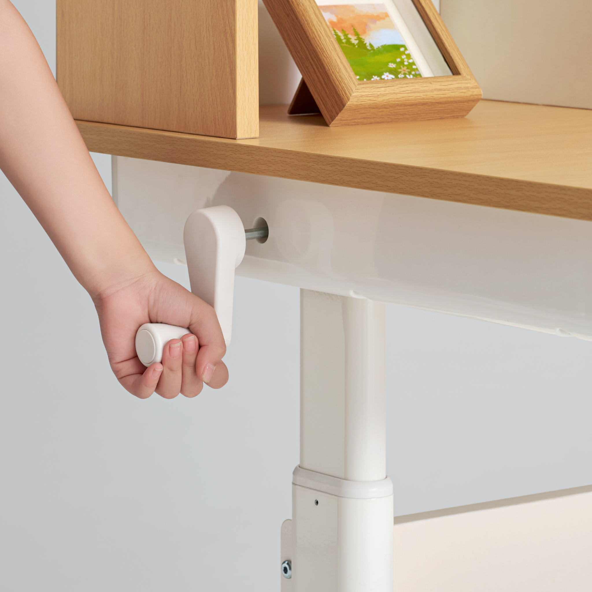 Linspire Bud Kids Desk, Natural Wood & Off-White