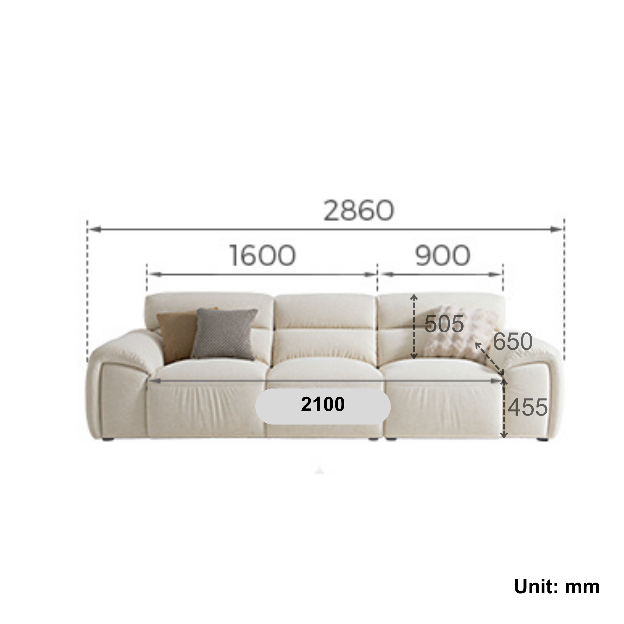 Linspire Serenity 4-Seater Sofa, Pet-Friendly
