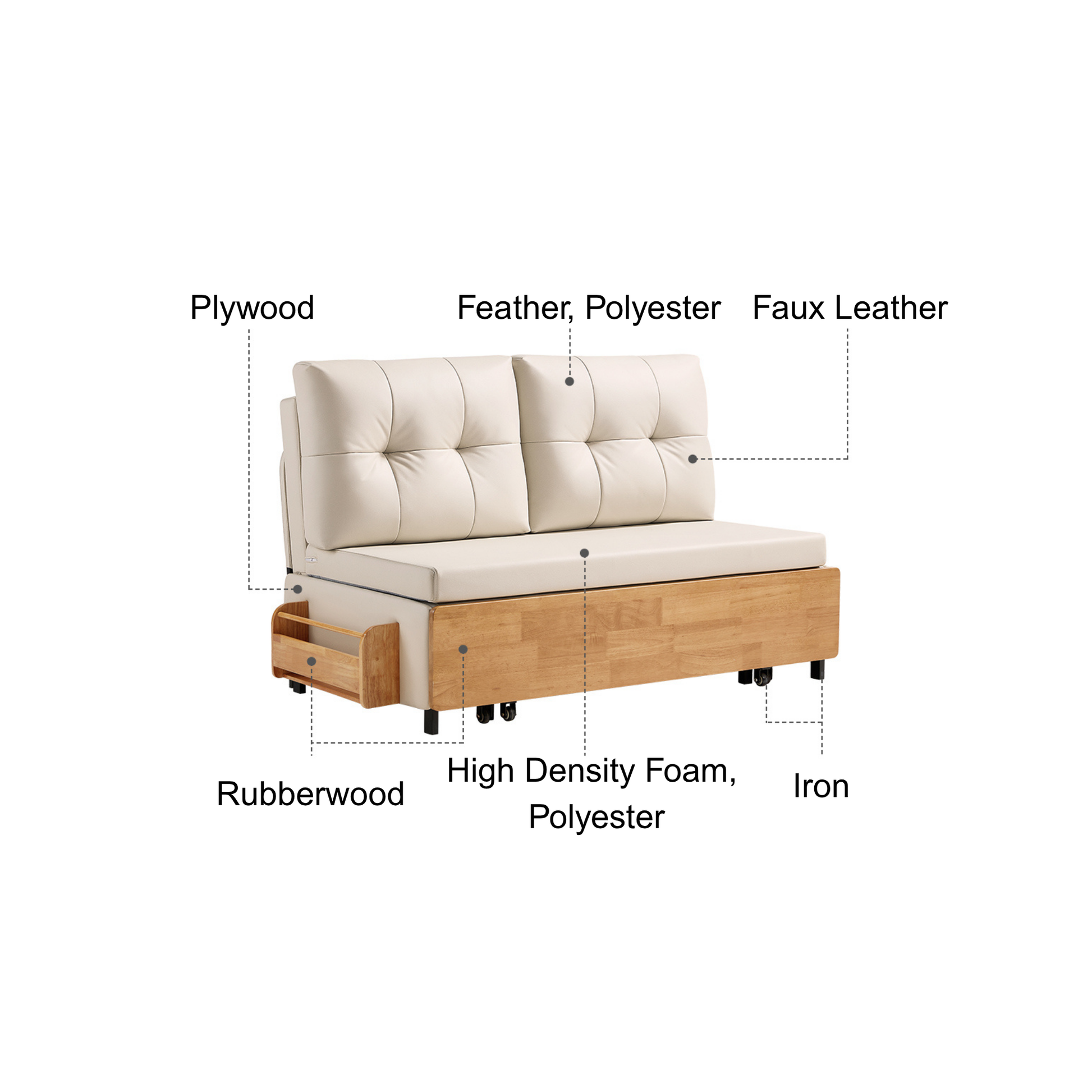 Linspire Don 2-Seater Sofa Bed, Pet-Friendly
