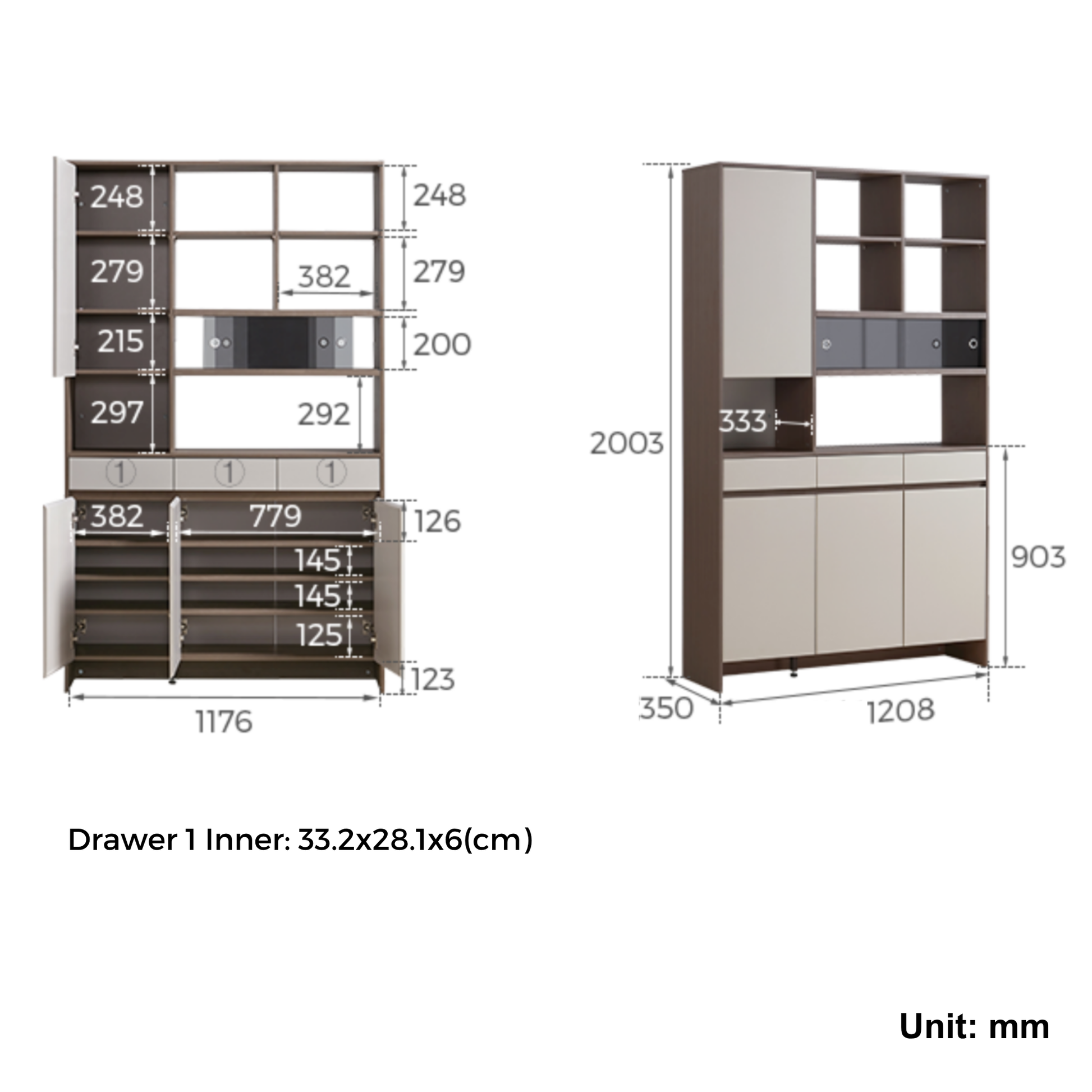 Linspire Prism Shoe Cabinet