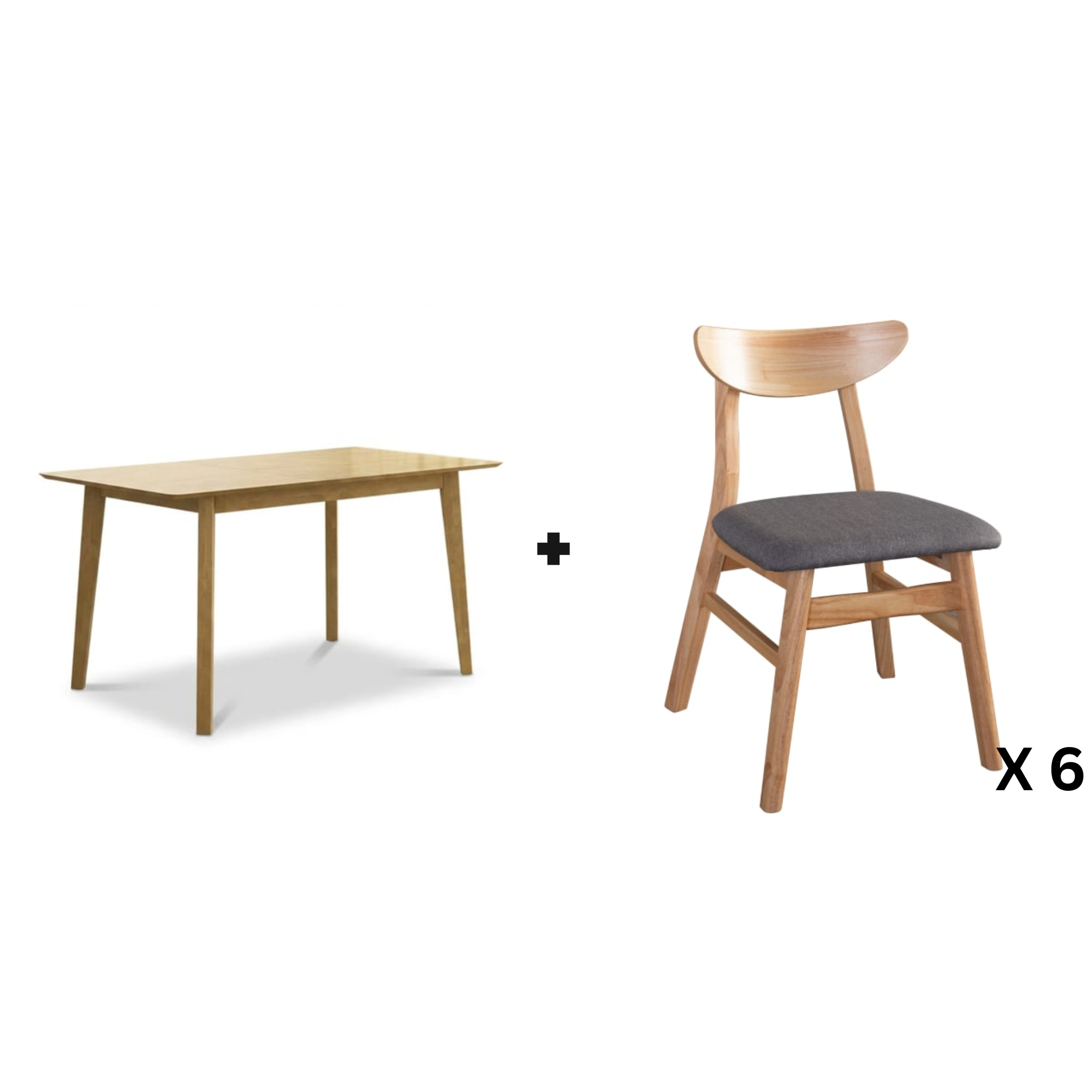 Loft Hansan Extendable Dining Table Set with 6 Chairs