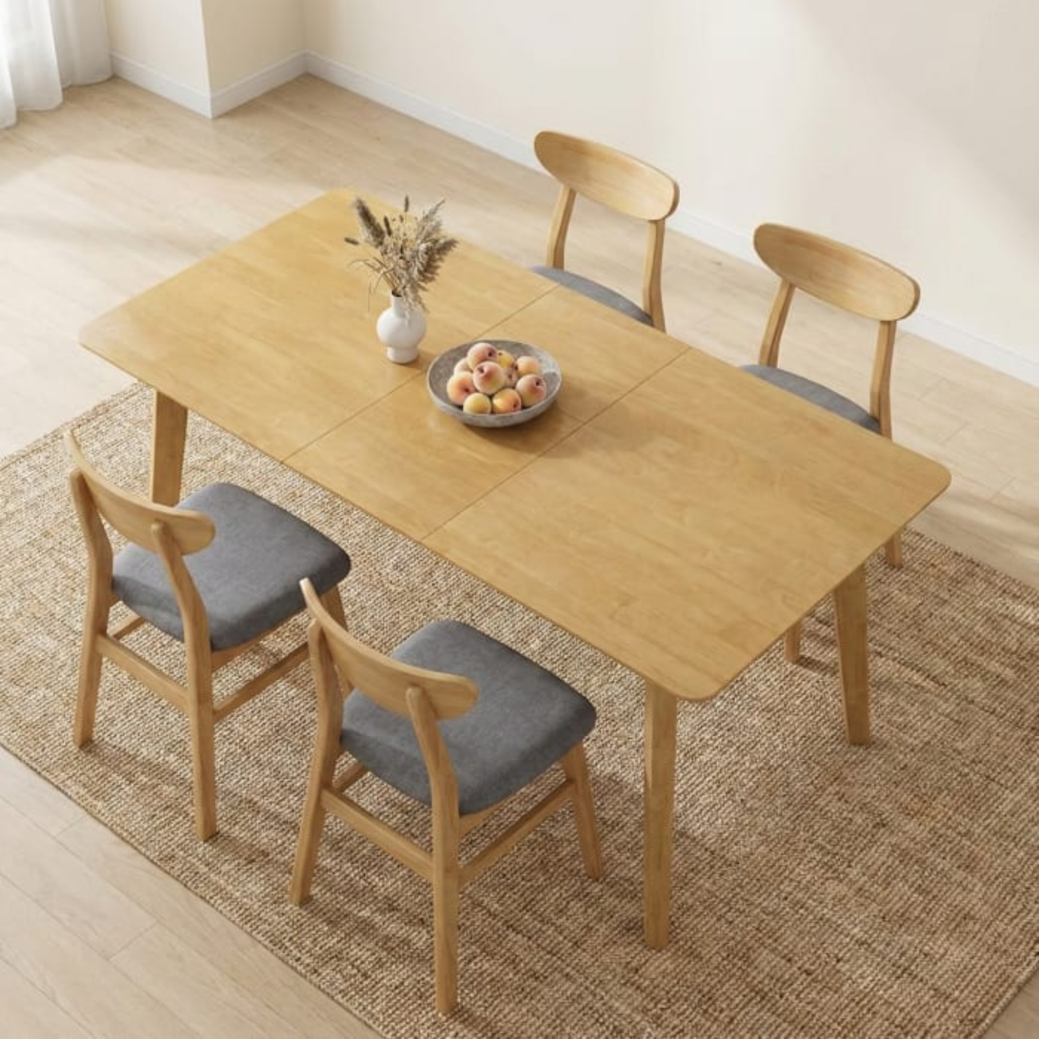Loft Hansan Extendable Dining Table Set with 6 Chairs