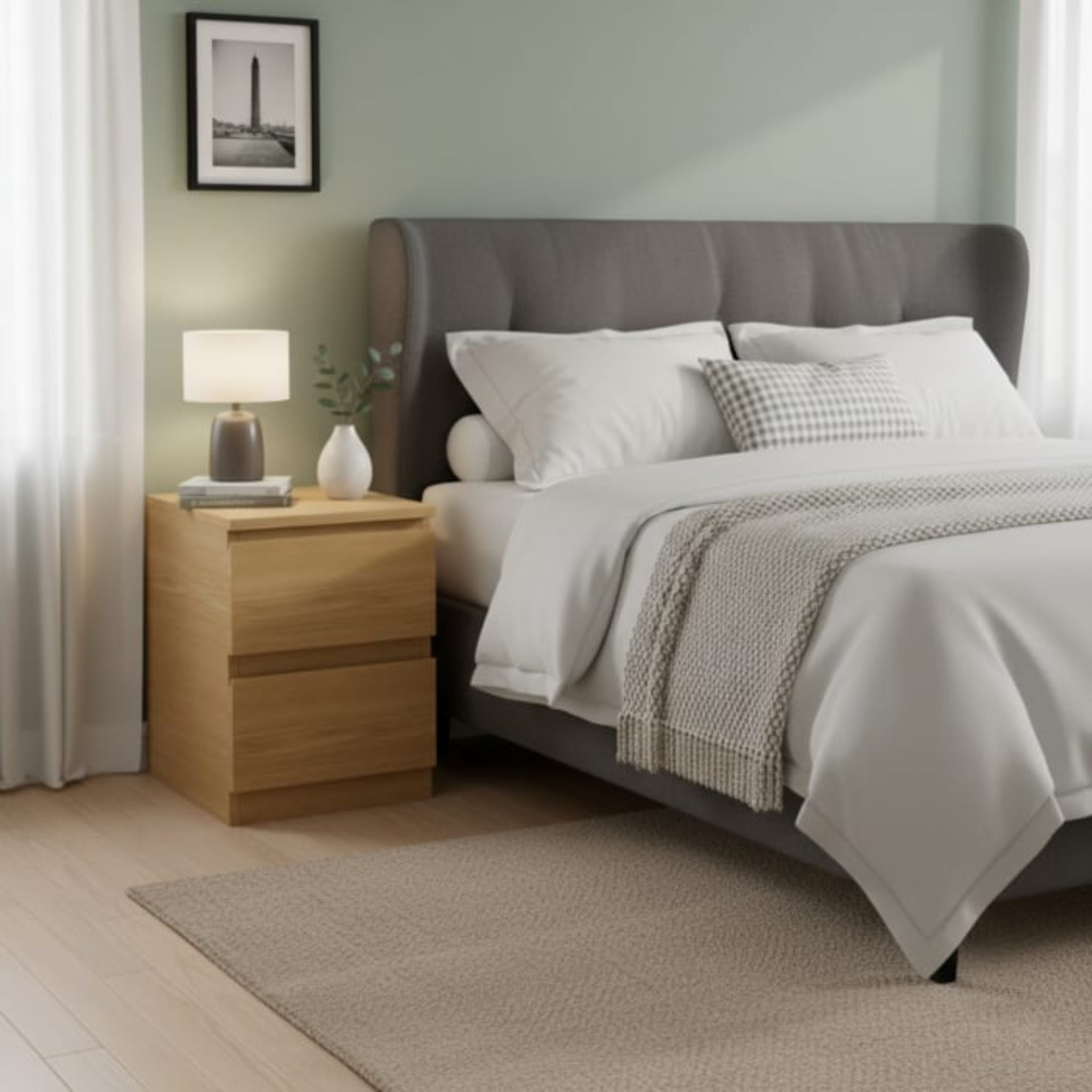 Loft Ensio 3PCS Bedroom Set, 4-Drawer Tallboy
