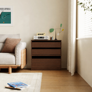Linspire Forma Set of 2 Modular Display Cabinet with 3 Drawers, Dark Wood