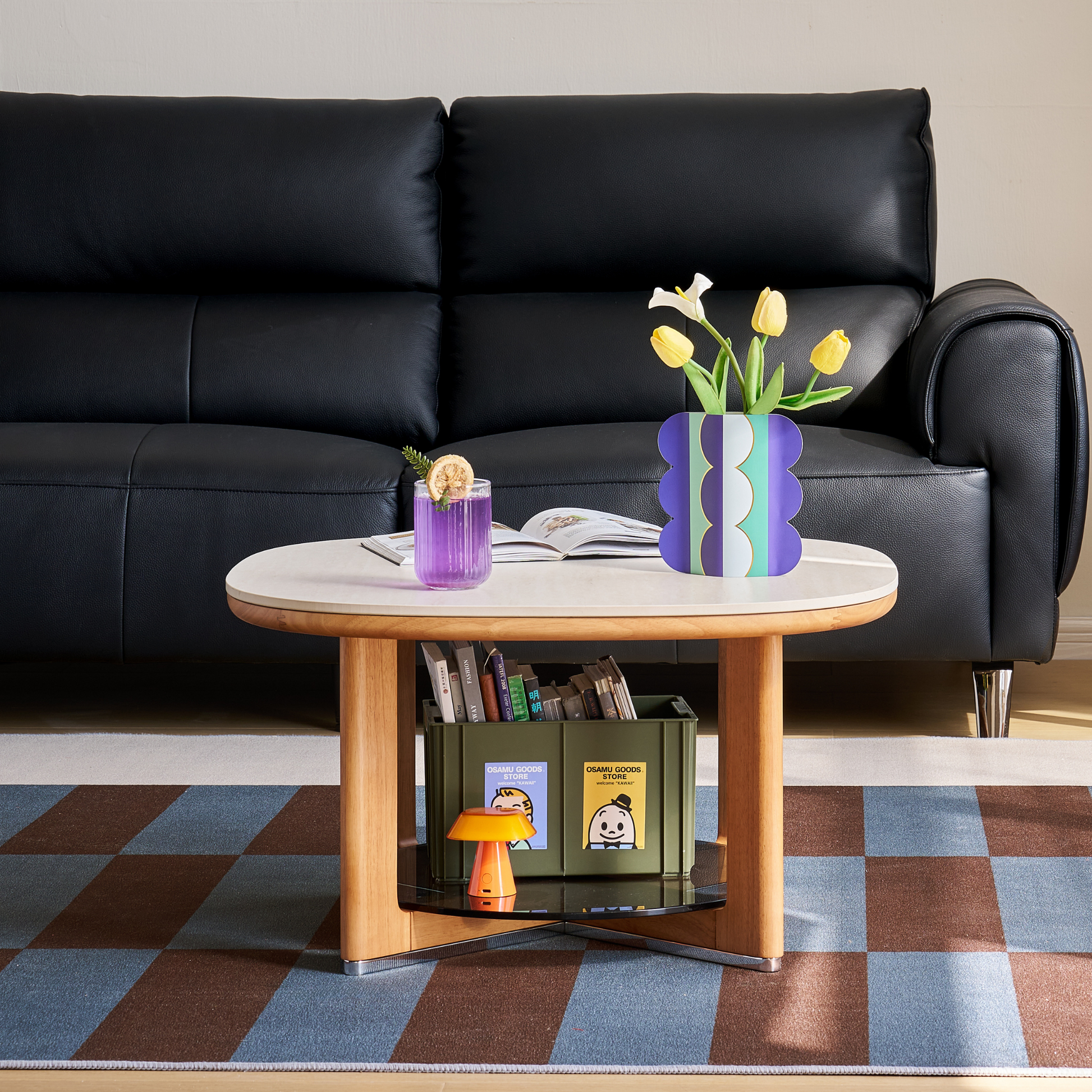 Linspire Sloane Solid Wood Dining Coffee Table with Sintered Stone Top