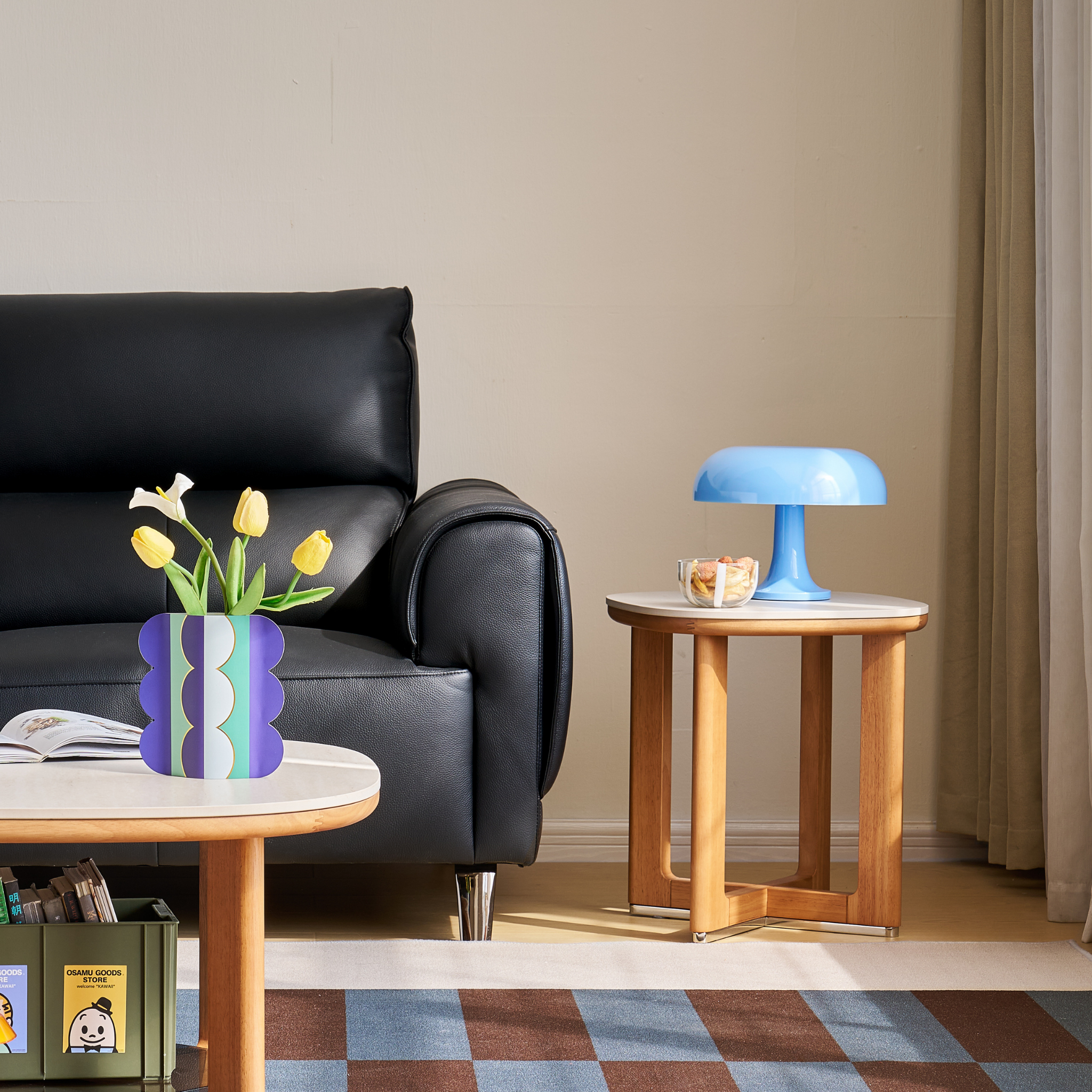 Linspire Sloane Solid Wood Dining Side Table with Sintered Stone Top