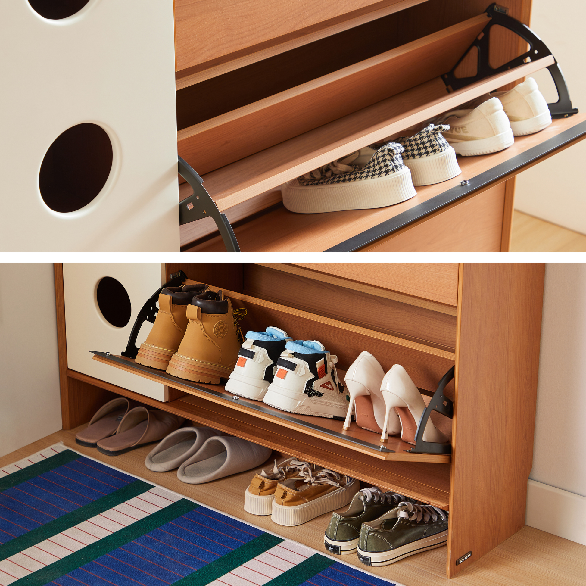Linspire Sloane Flip-Down Shoe Cabinet