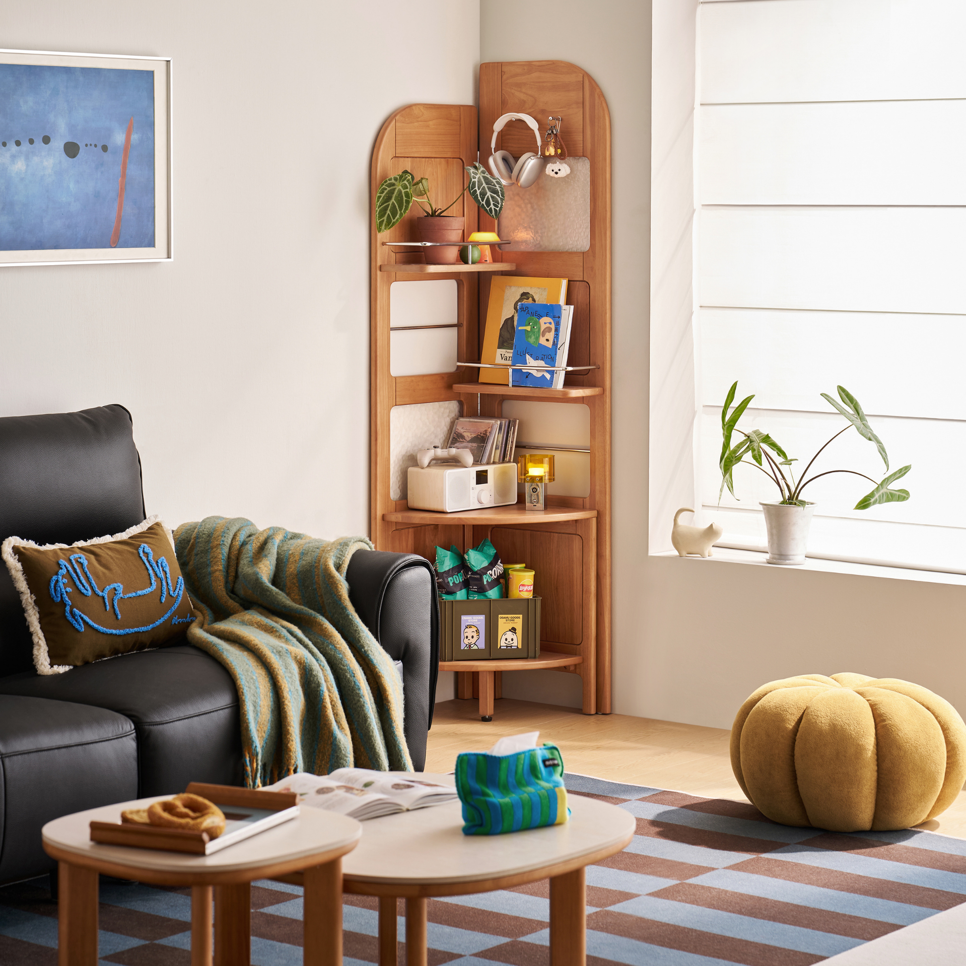 Linspire Sloane Solid Wood Folding Shelving Unit