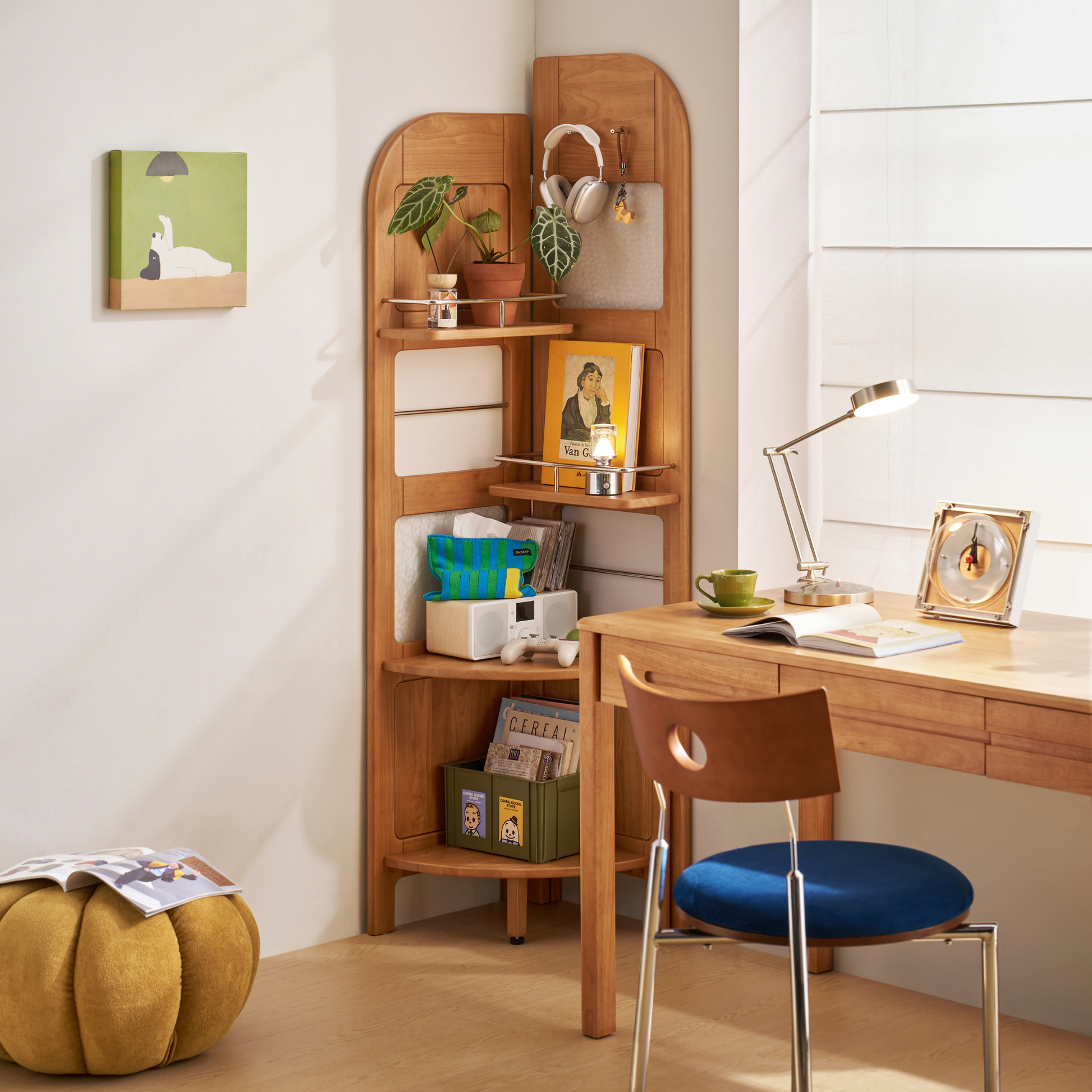Linspire Sloane Solid Wood Folding Shelving Unit