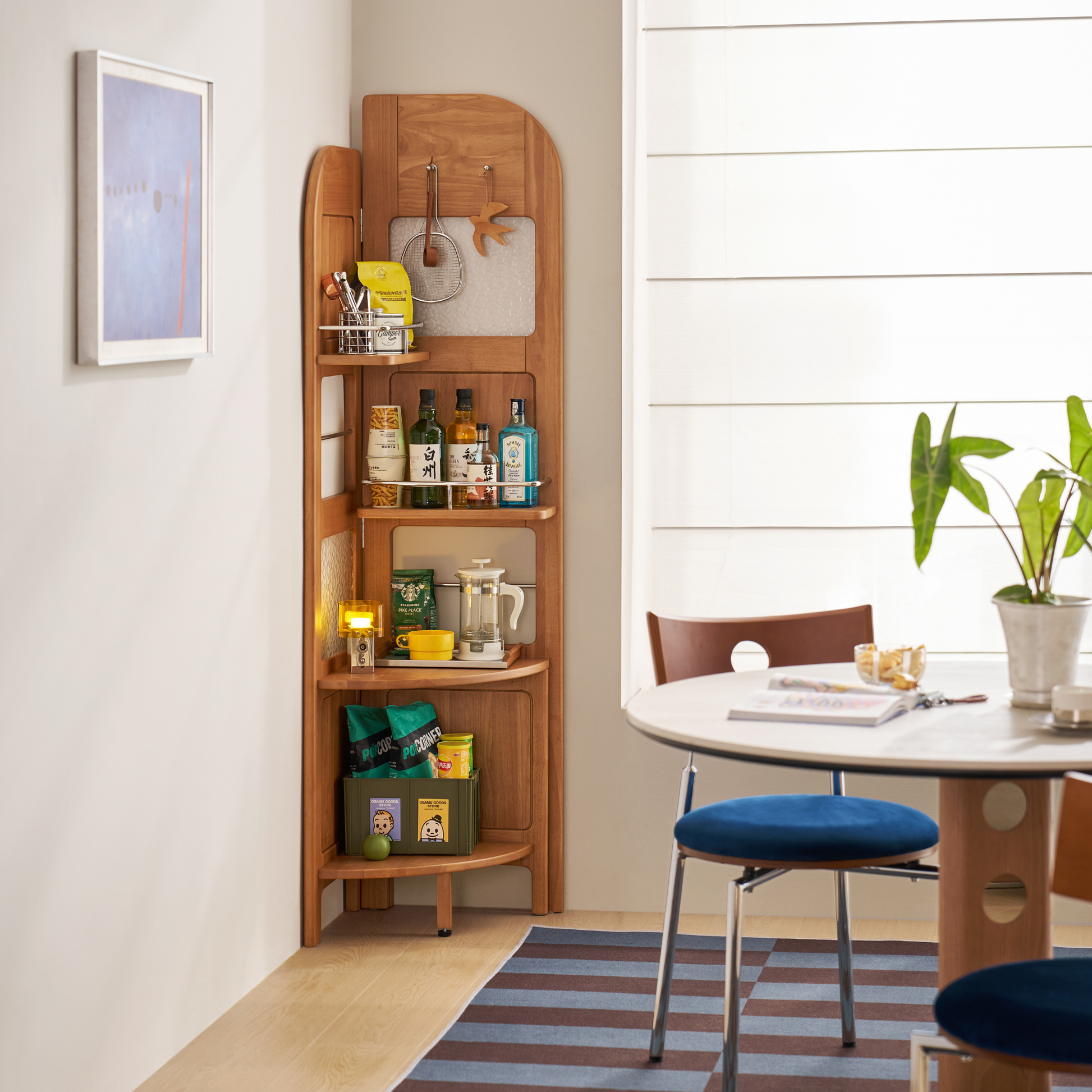 Linspire Sloane Solid Wood Folding Shelving Unit
