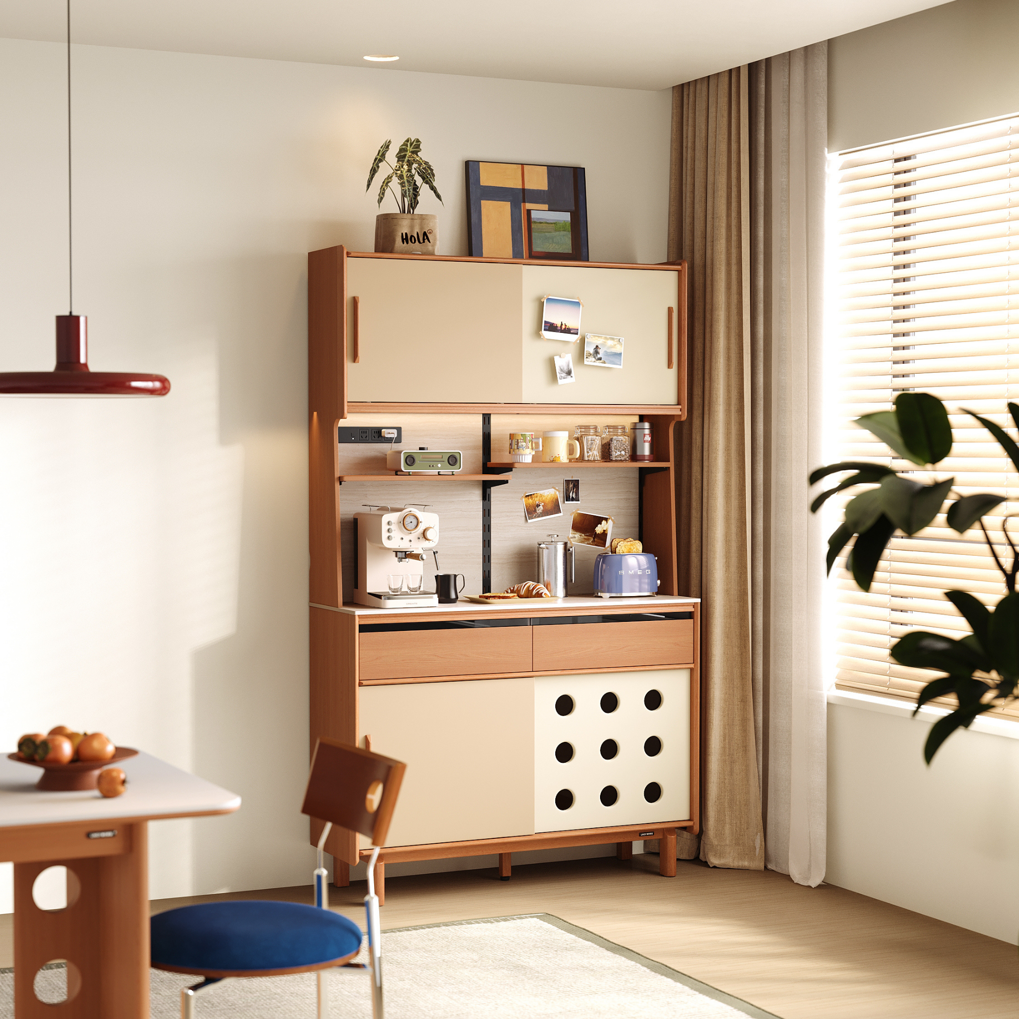 Linspire Sloane Tall Sideboard with Sintered Stone Top, W120cm