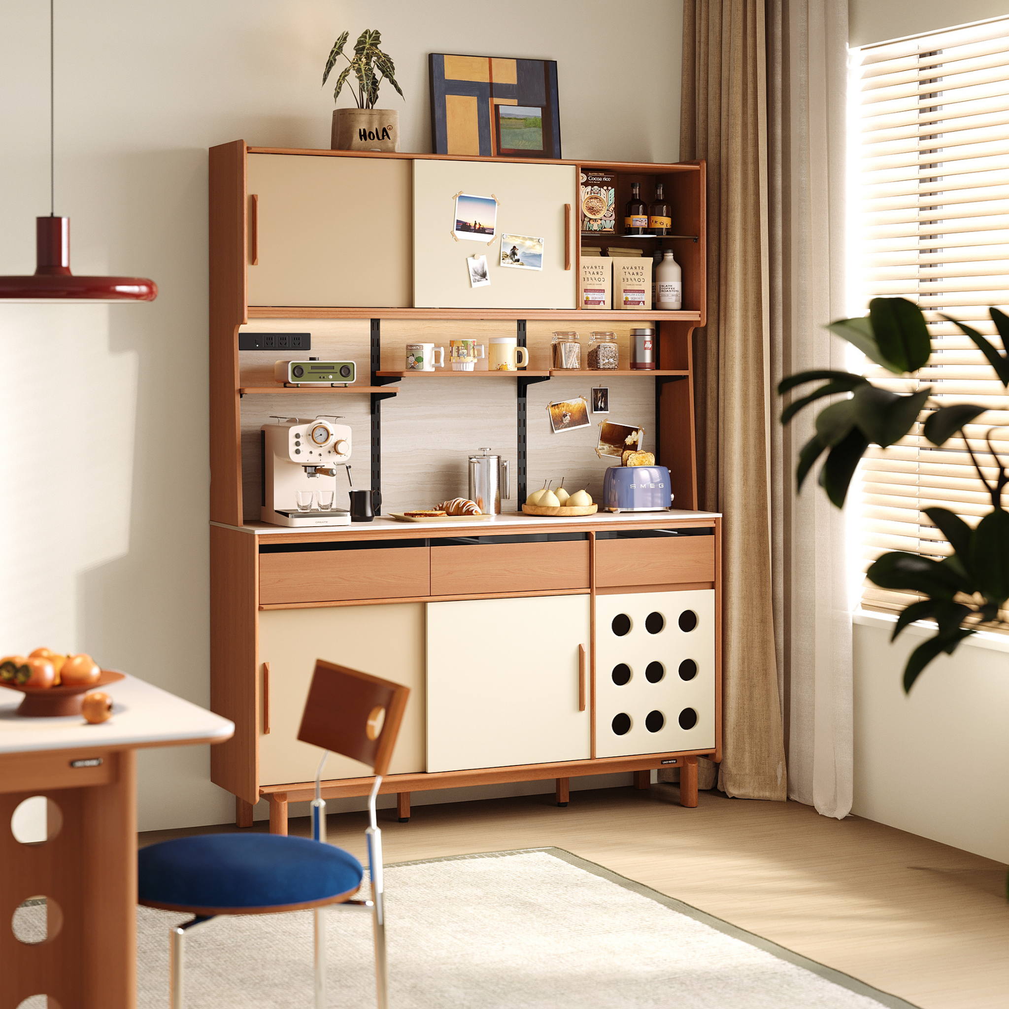 Linspire Sloane Tall Sideboard with Sintered Stone Top, W150cm
