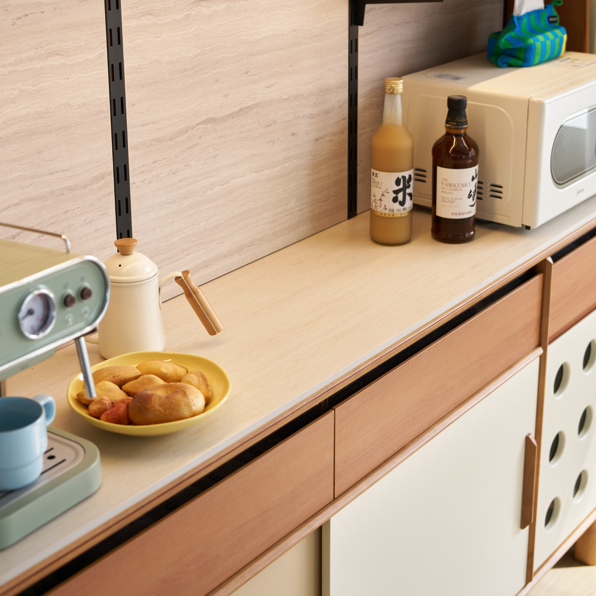 Linspire Sloane Tall Sideboard with Sintered Stone Top, W150cm