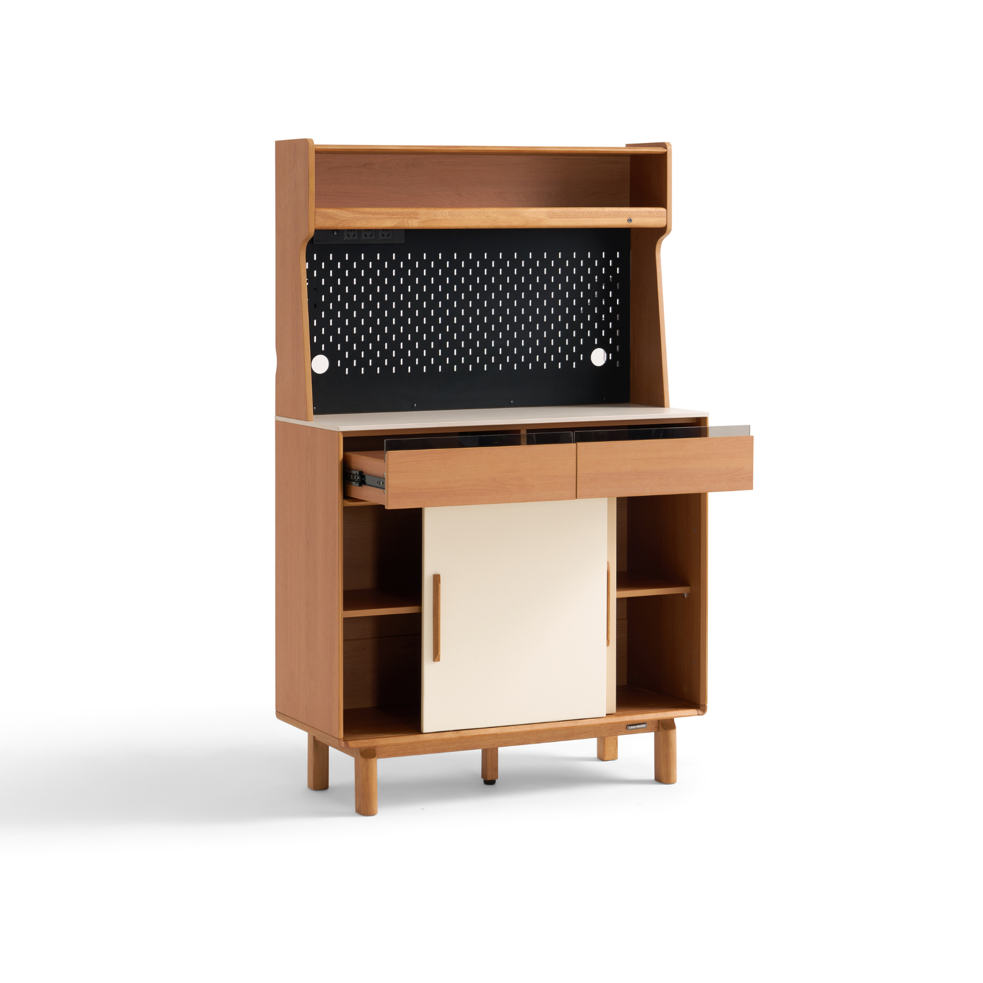 Linspire Sloane Tall Sideboard with Sintered Stone Top and Pegboard, W90cm