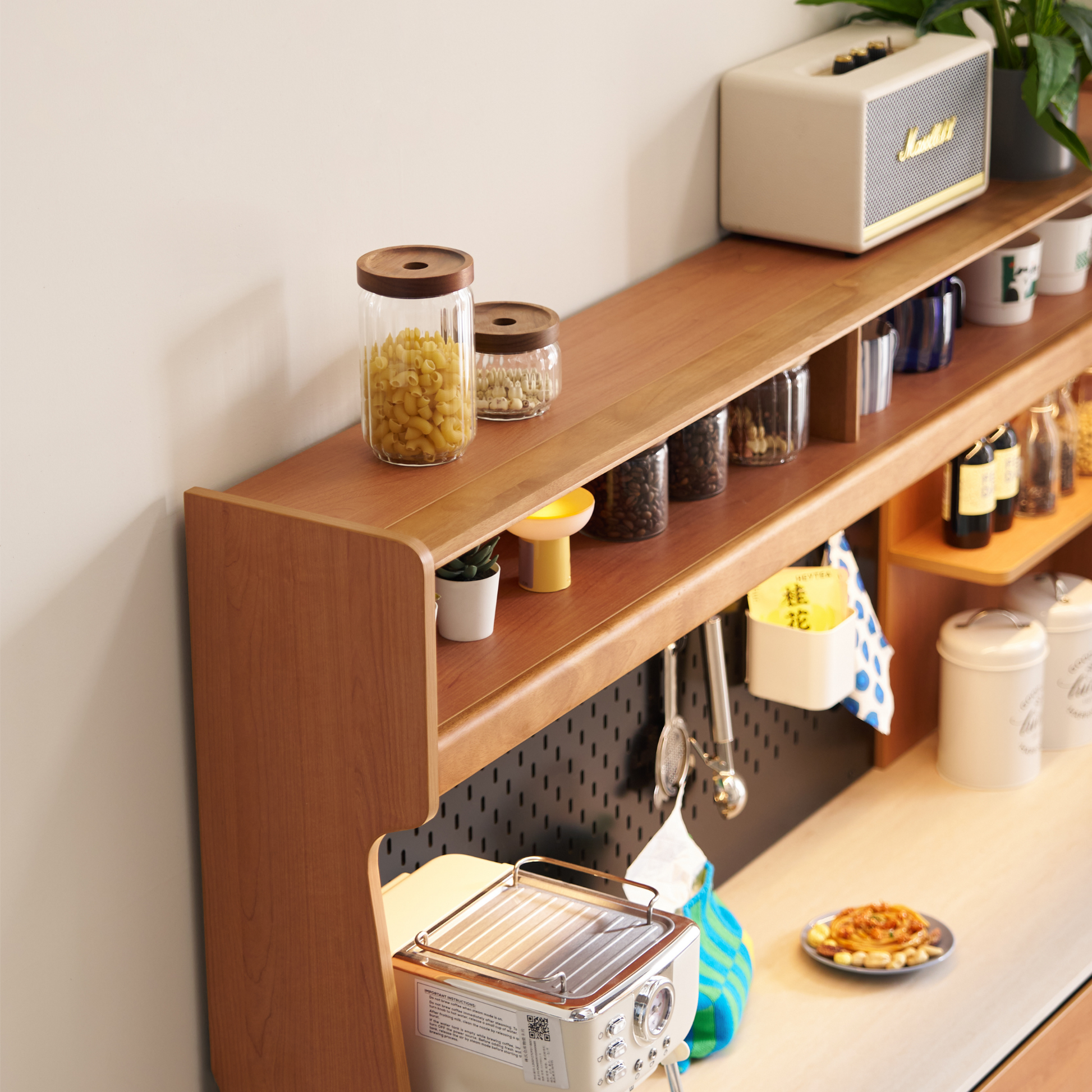 Linspire Sloane Tall Sideboard with Sintered Stone Top and Pegboard, W90cm