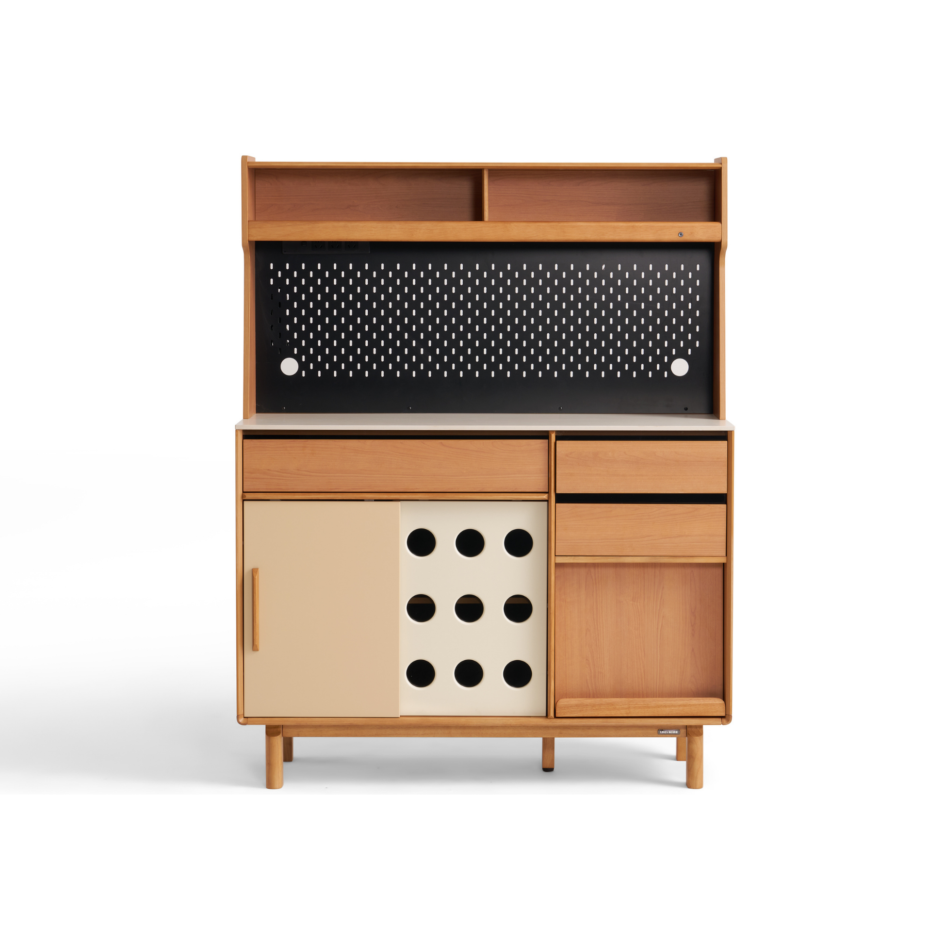 Linspire Sloane Tall Sideboard with Sintered Stone Top and Pegboard, W120cm