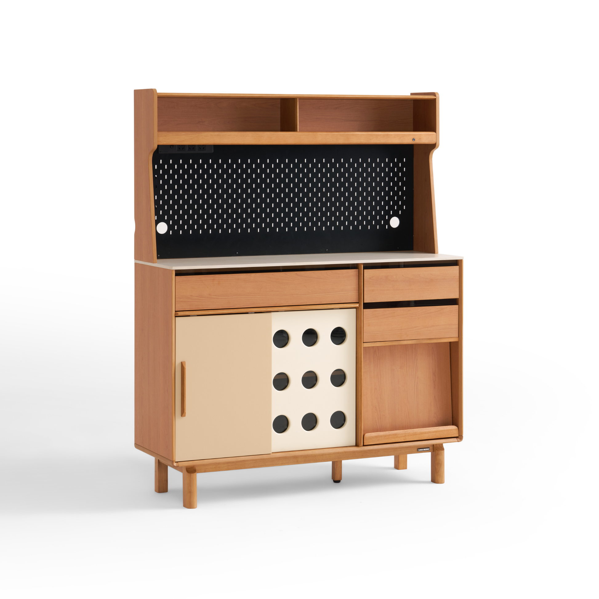 Linspire Sloane Tall Sideboard with Sintered Stone Top and Pegboard, W120cm