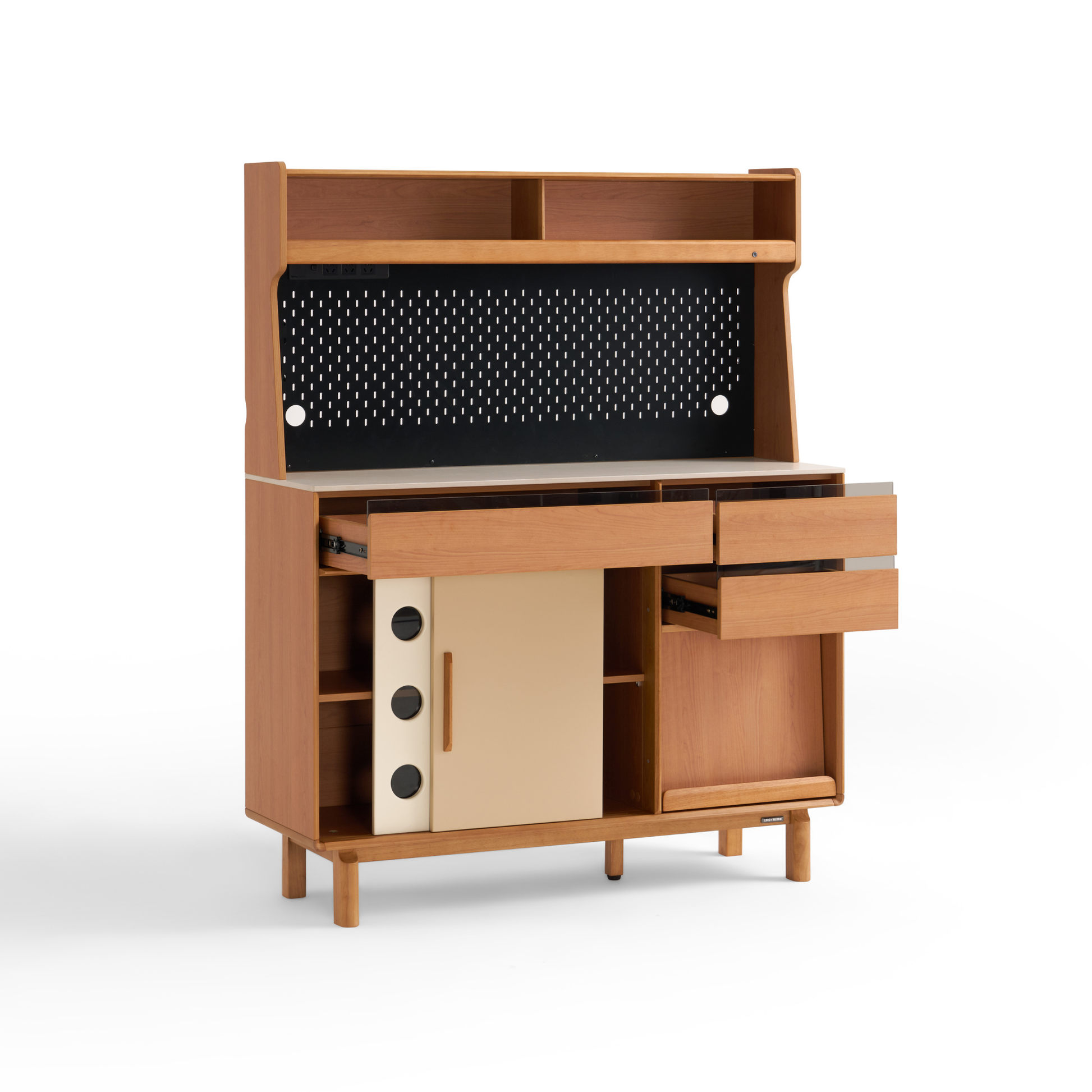 Linspire Sloane Tall Sideboard with Sintered Stone Top and Pegboard, W120cm
