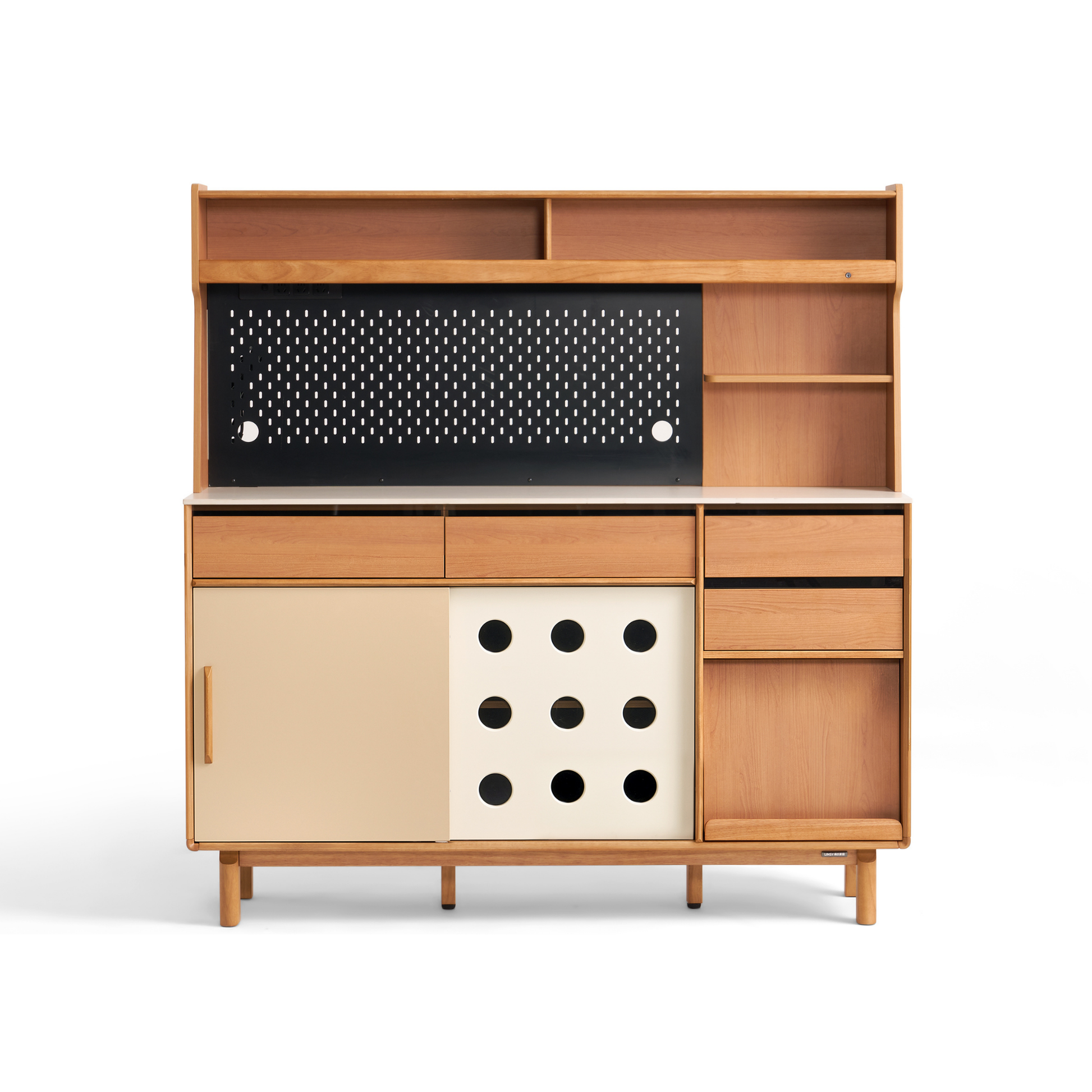 Linspire Sloane Tall Sideboard with Sintered Stone Top and Pegboard, W150cm