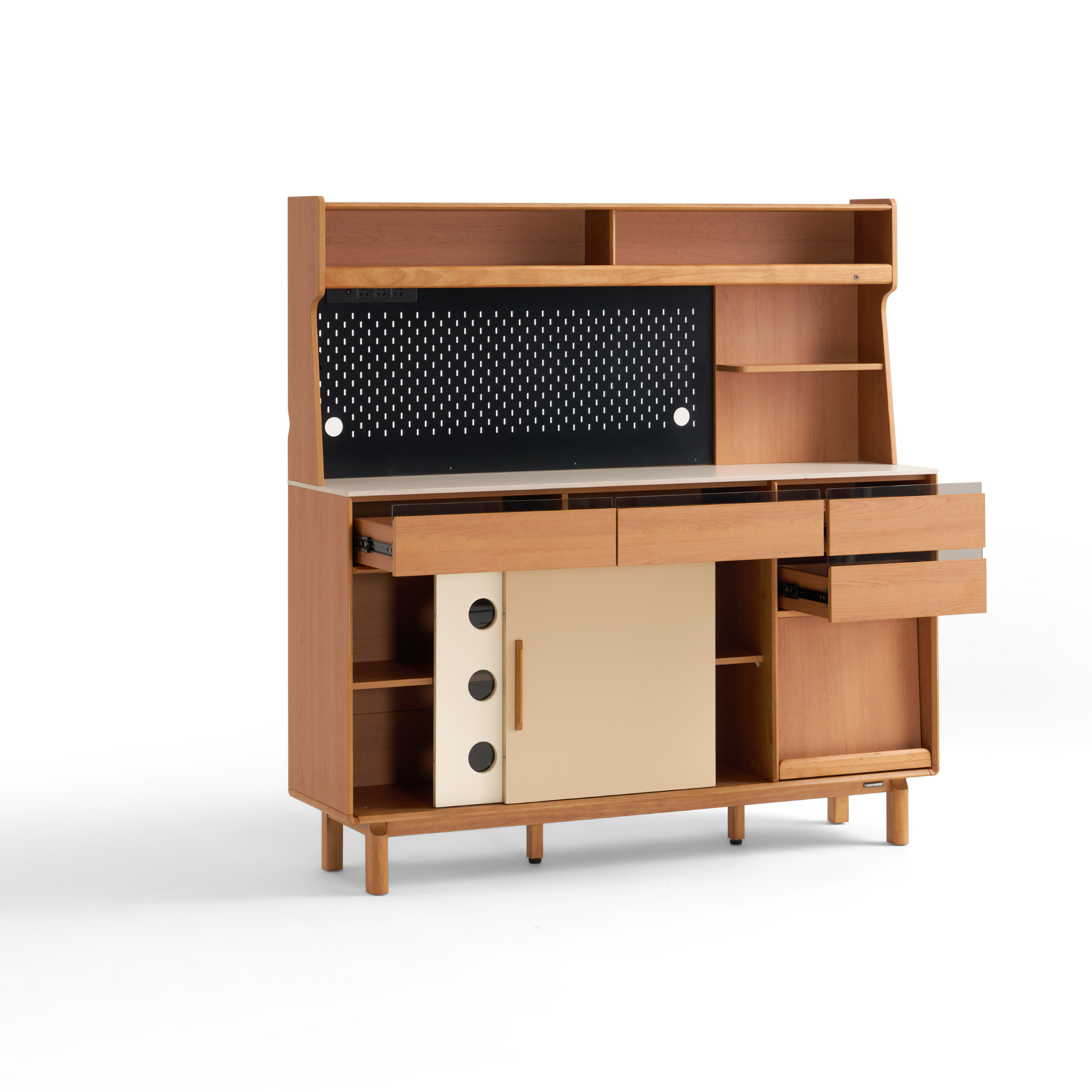 Linspire Sloane Tall Sideboard with Sintered Stone Top and Pegboard, W150cm