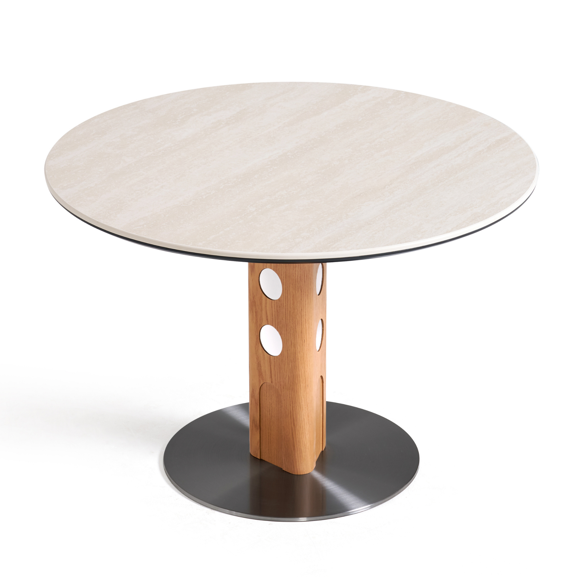 Linspire Sloane Dining Table, Stone & Natural Wood