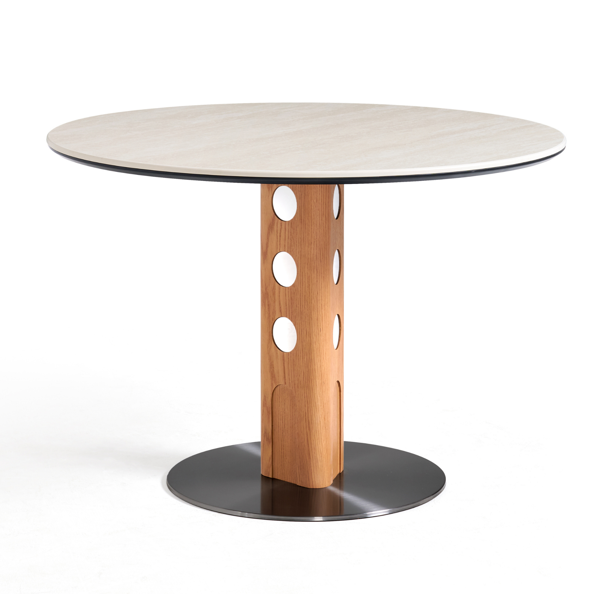 Linspire Sloane Dining Table, Stone & Natural Wood