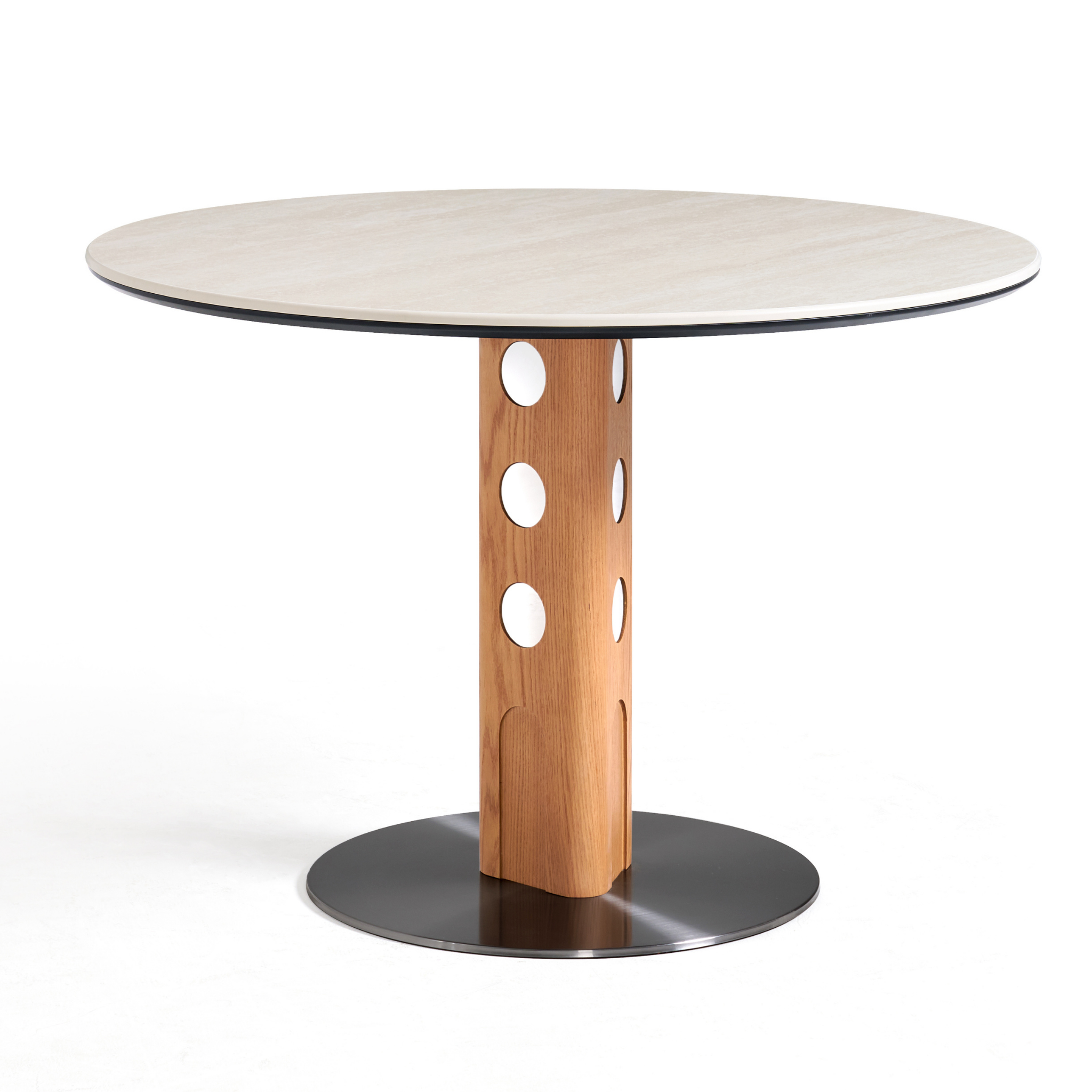 Linspire Sloane Dining Table, Stone & Natural Wood